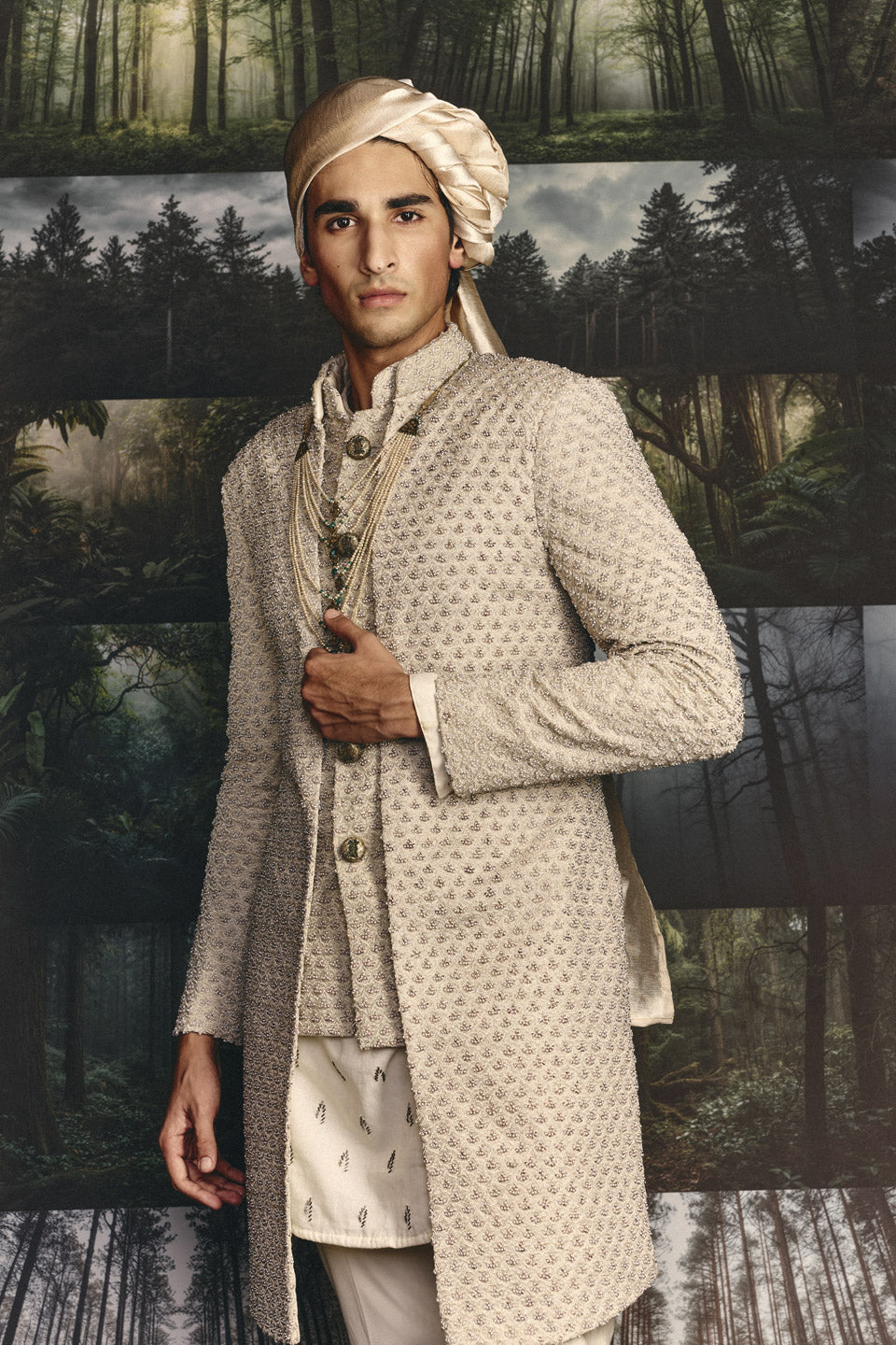 Spade Brocade Bandhgala Set  