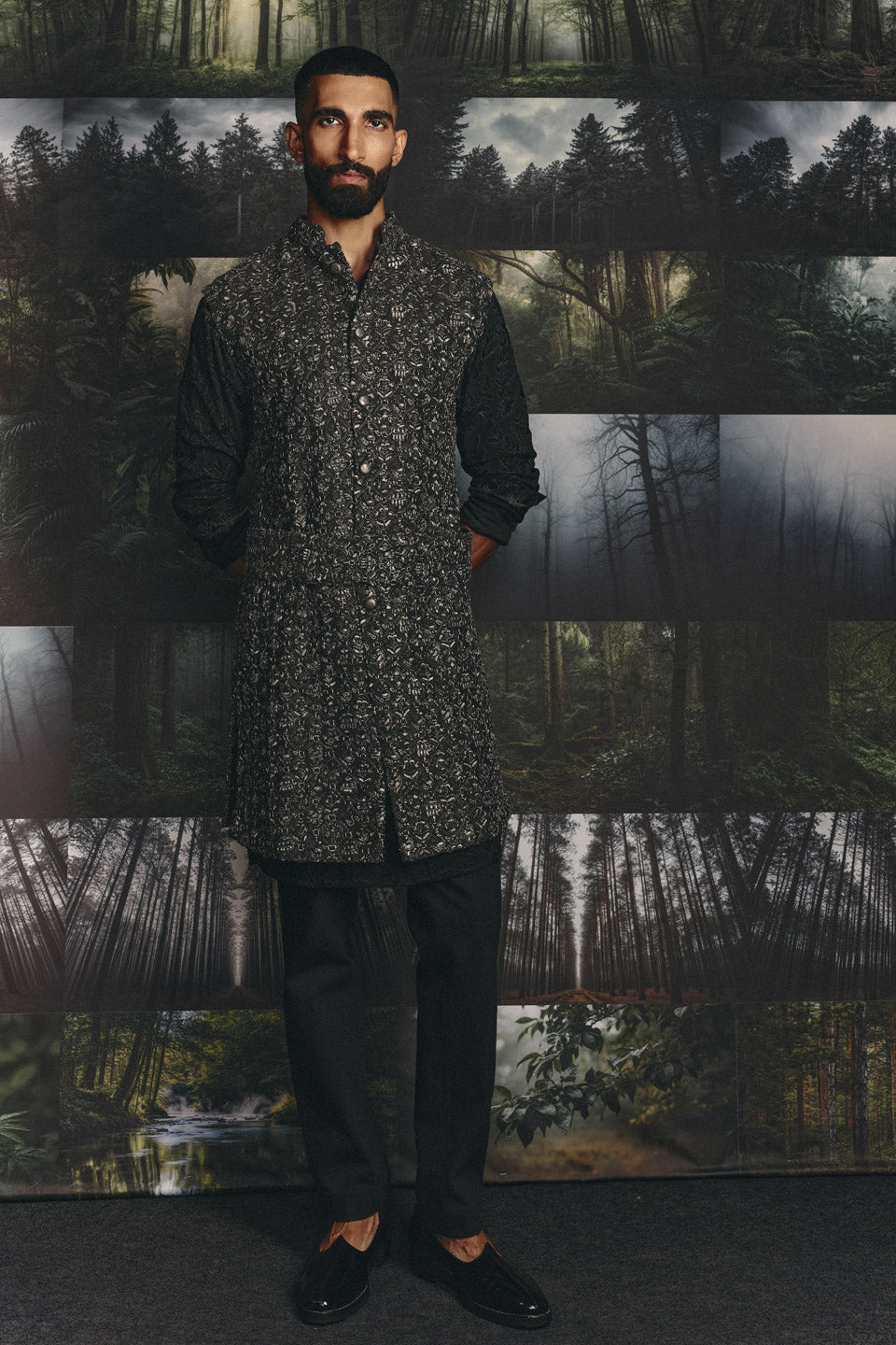 Patola Long Sleeveless Sherwani  