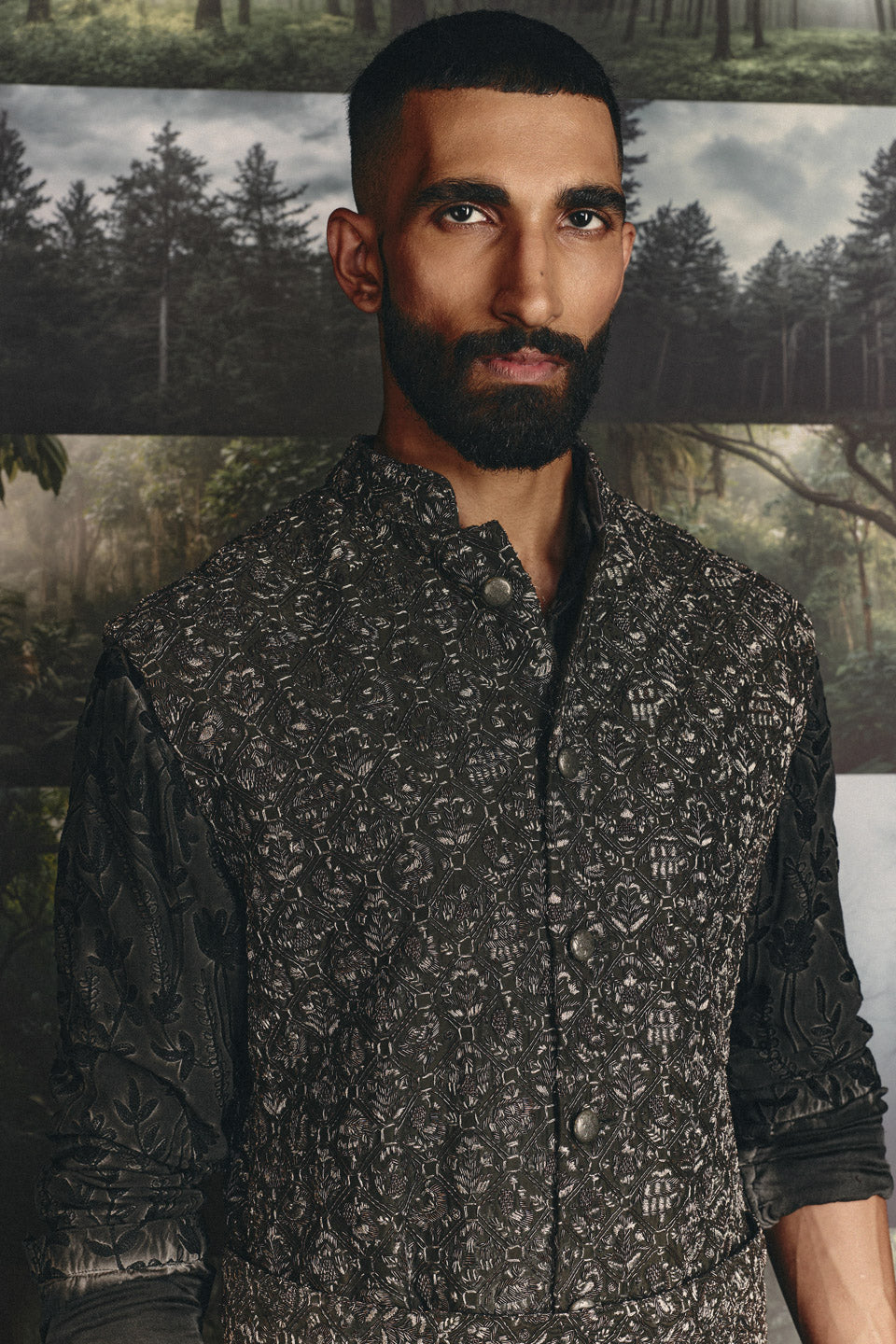 Patola Long Sleeveless Sherwani  