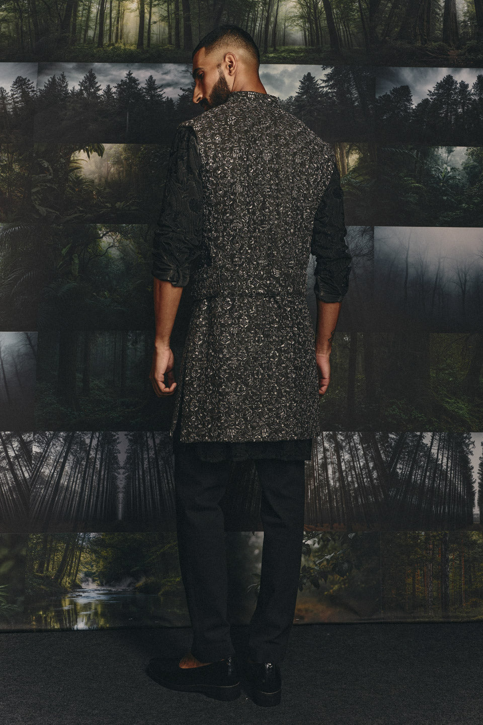 Patola Long Sleeveless Sherwani  