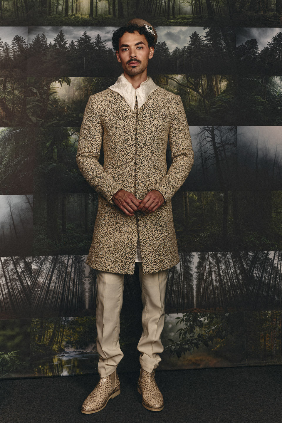  Mosaic Embroidered Sherwani 
