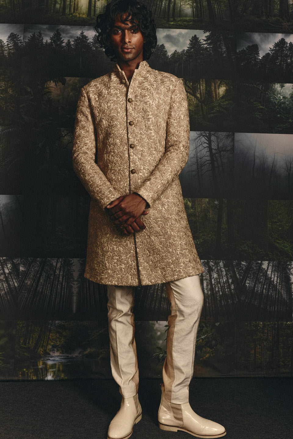  Palm Threadwork Sherwani 