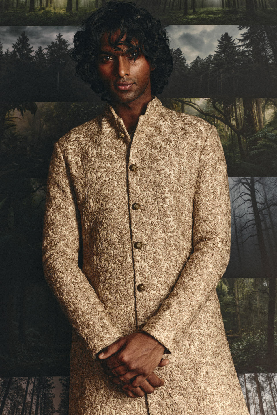 Palm Threadwork Sherwani  