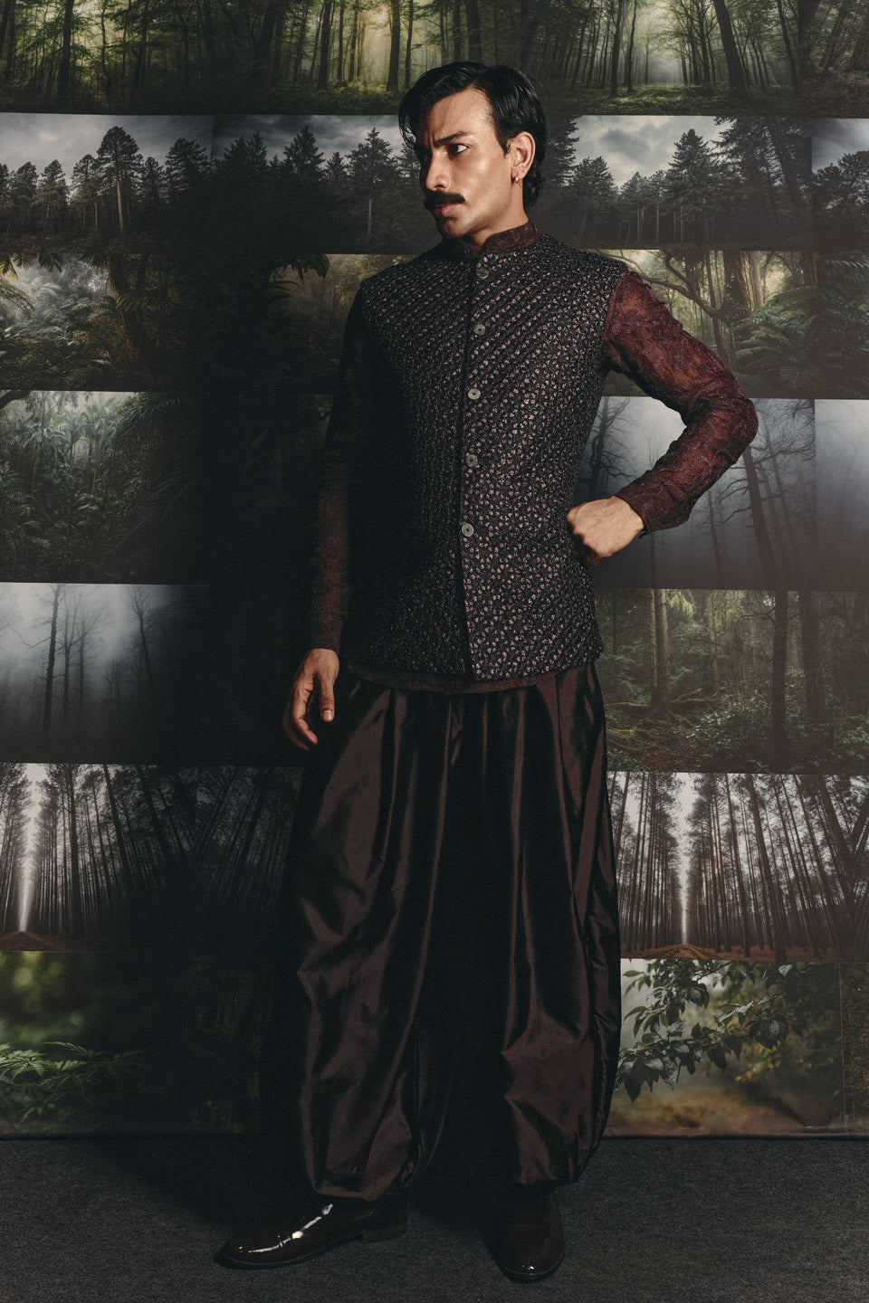  Collarless Mesh Bandi 