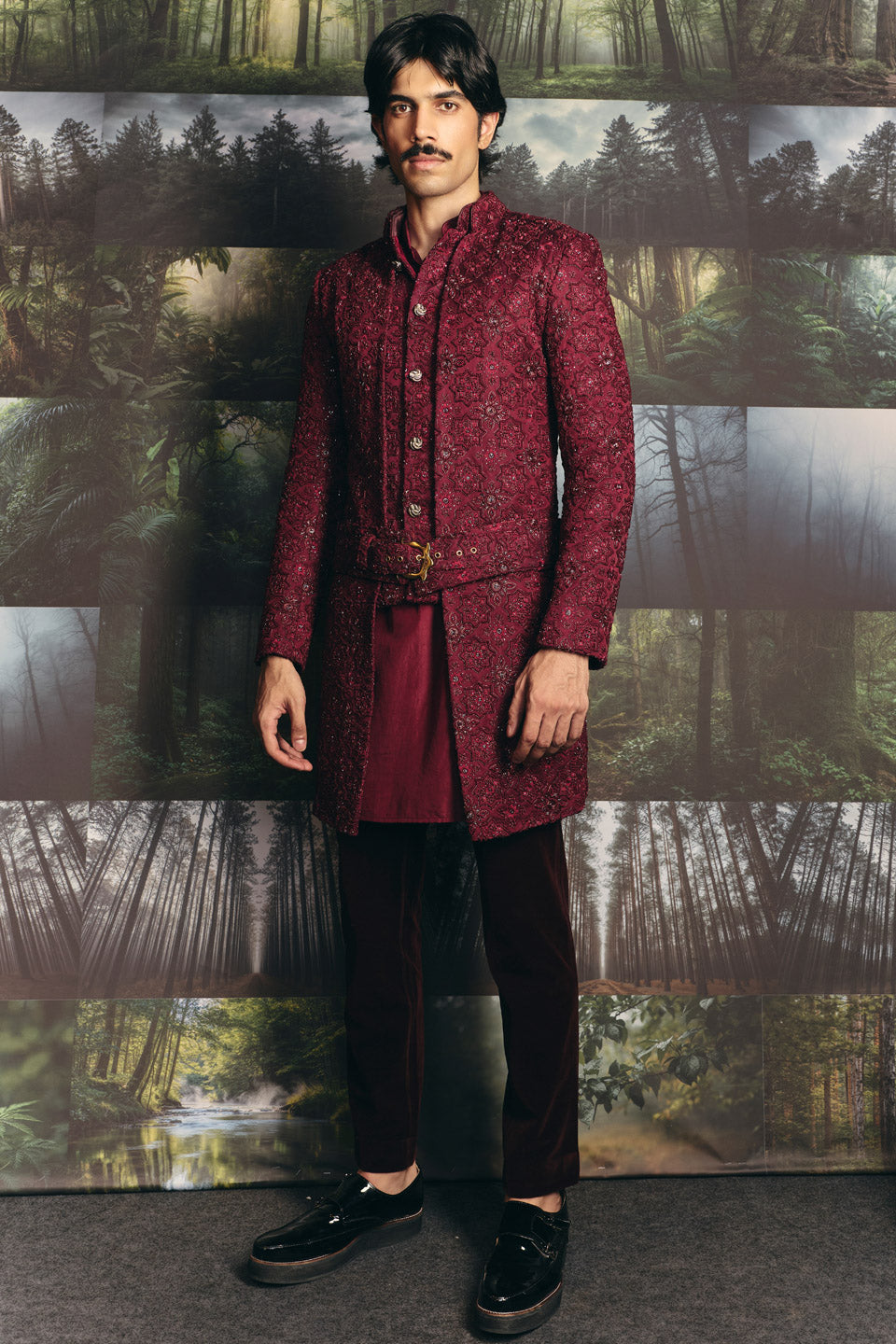 Star Ajrak Sherwani 