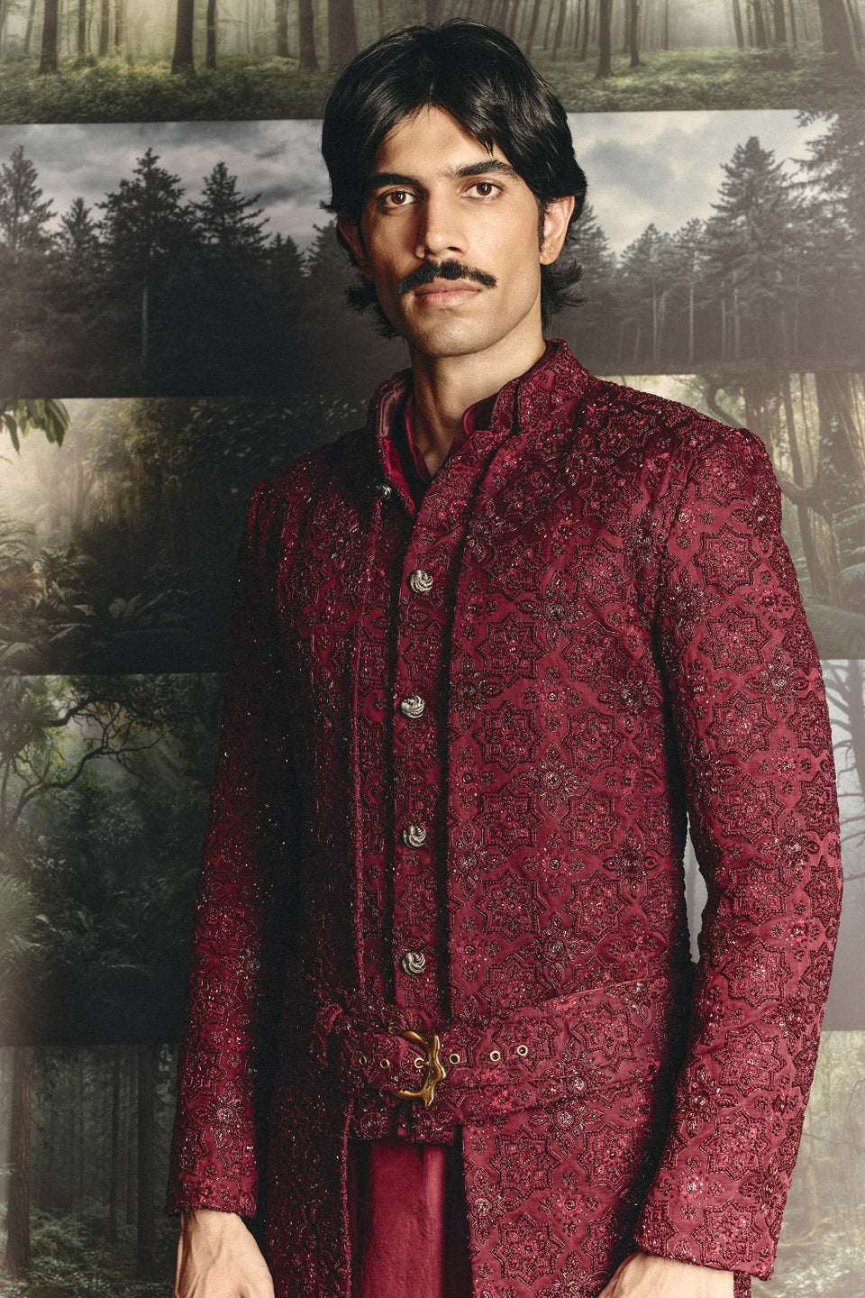 Star Ajrak Sherwani  