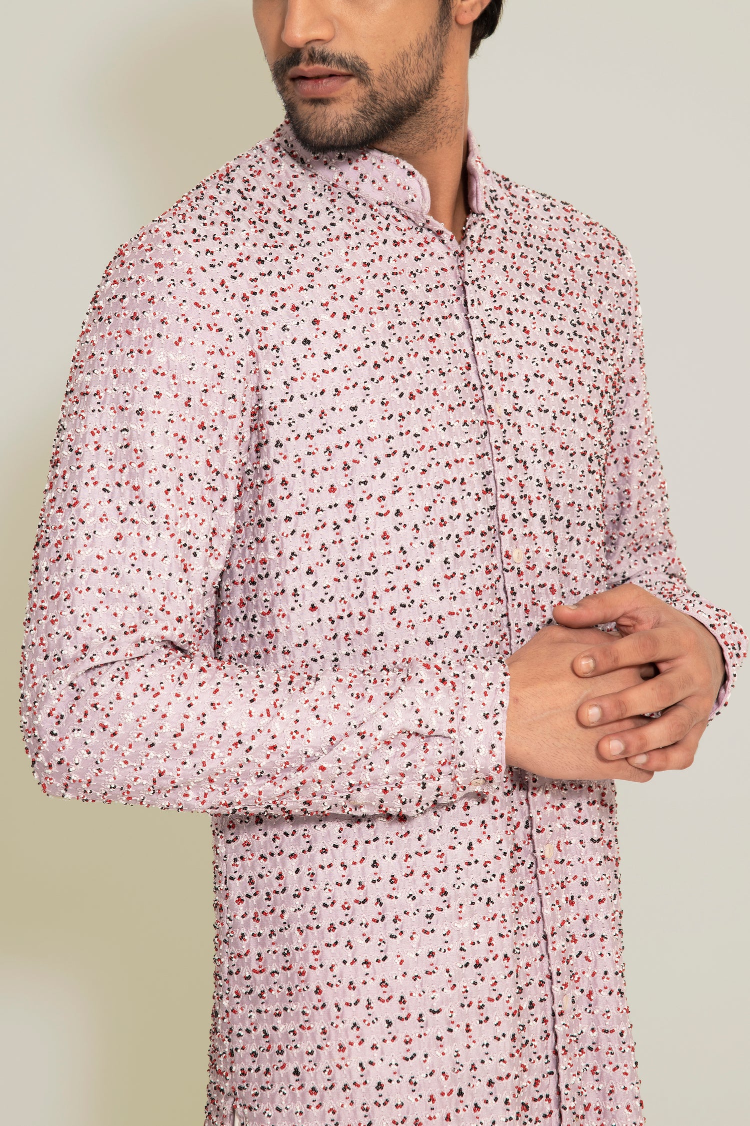 PLANT MULTI BEADED KURTA  