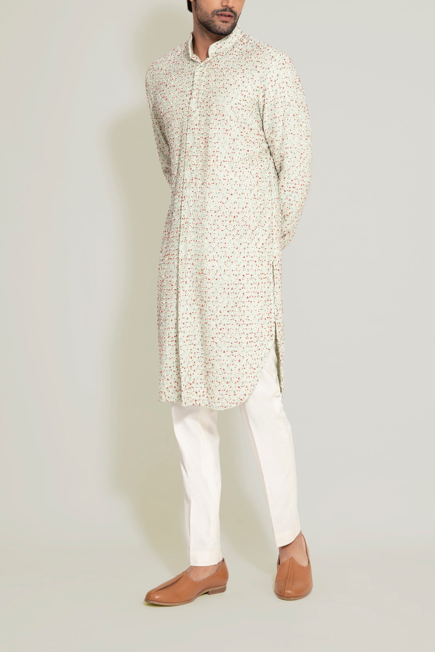 PLANT MULTI BEADED KURTA  