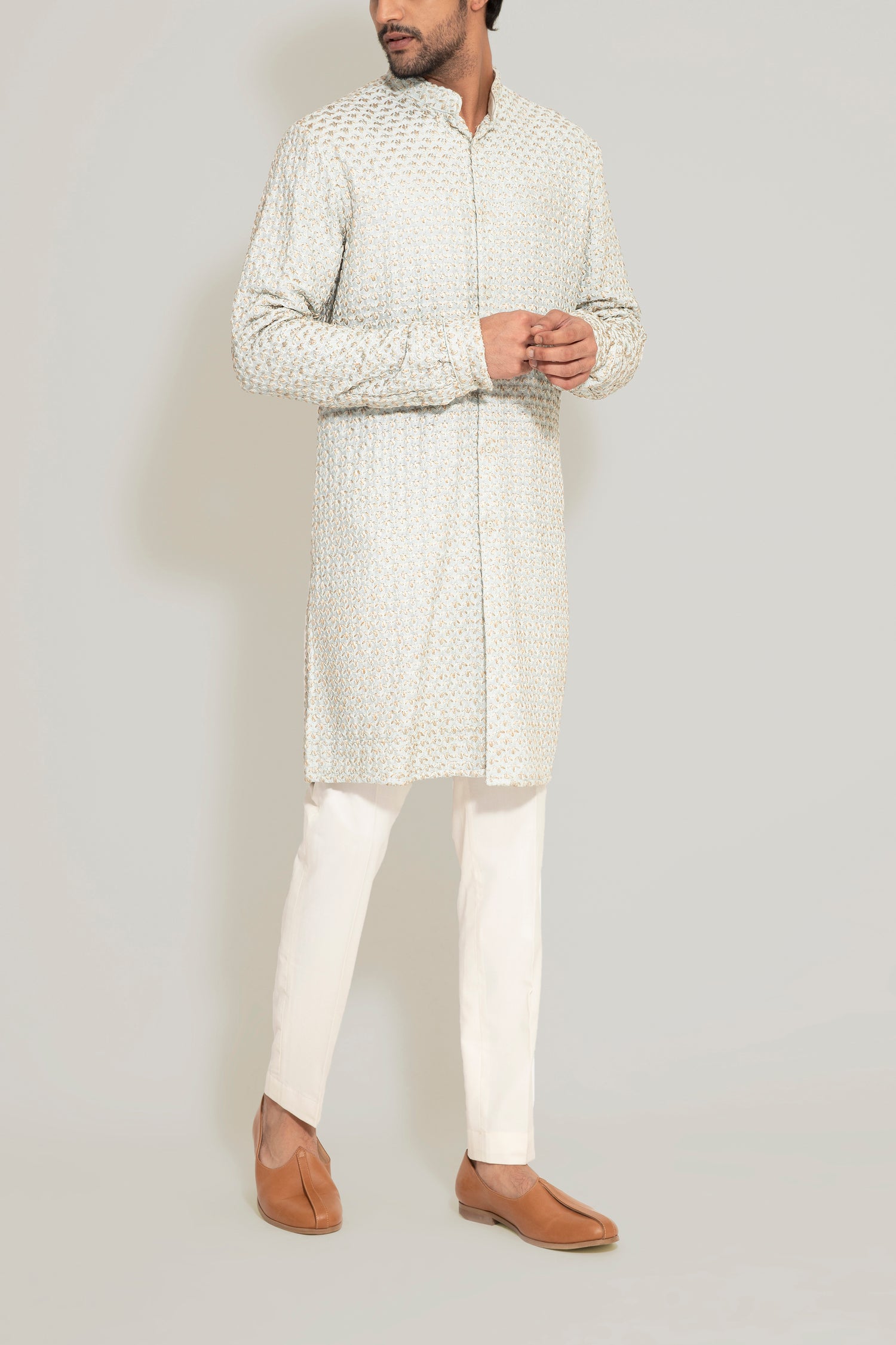  PLANT THREAD TWO-TONE KURTA 