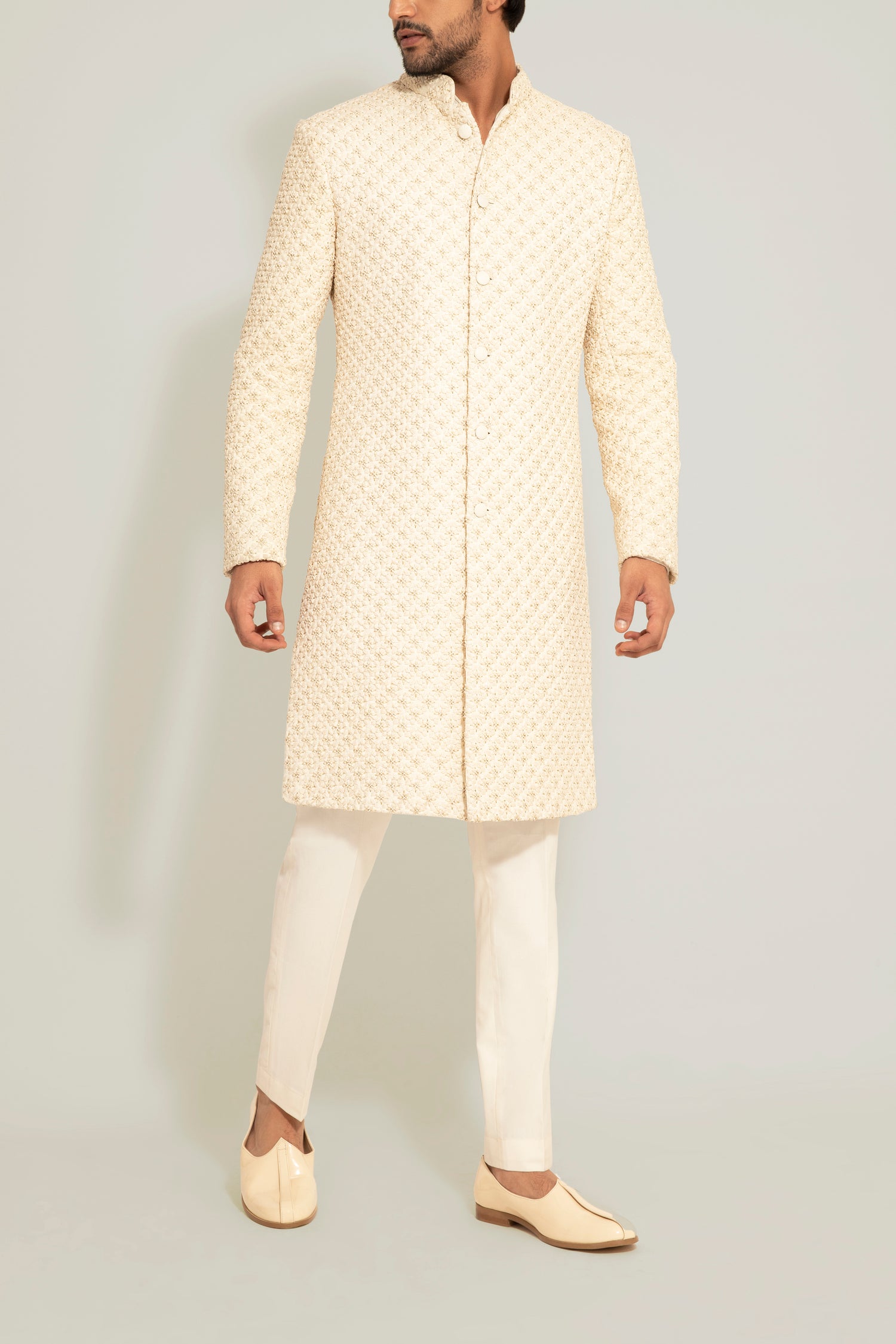 MESH THREAD HIGHLIGHTED JACKET  