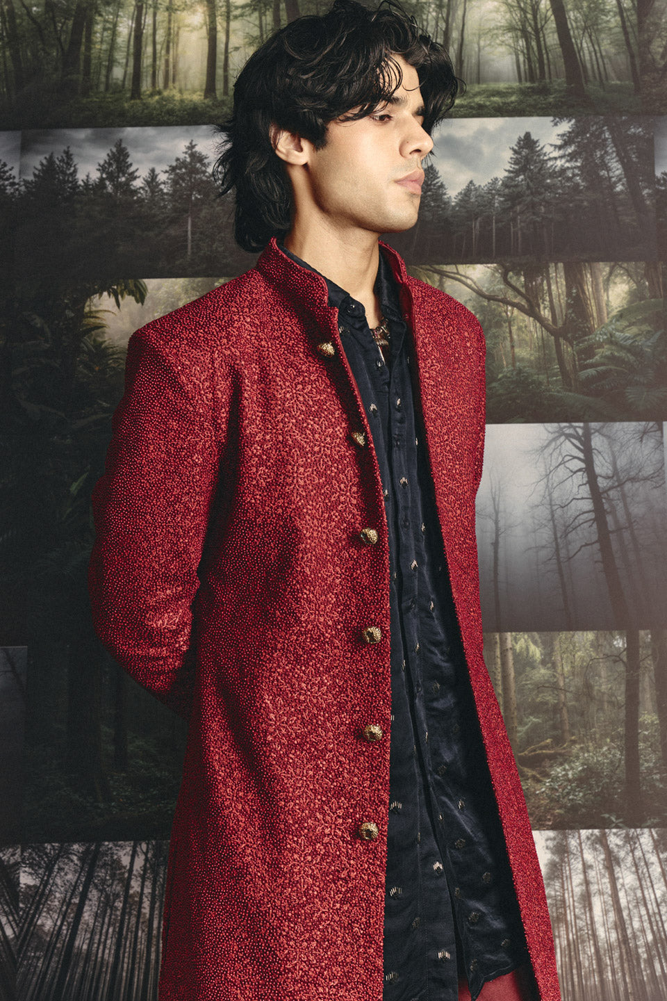 Multi Beaded Sherwani  