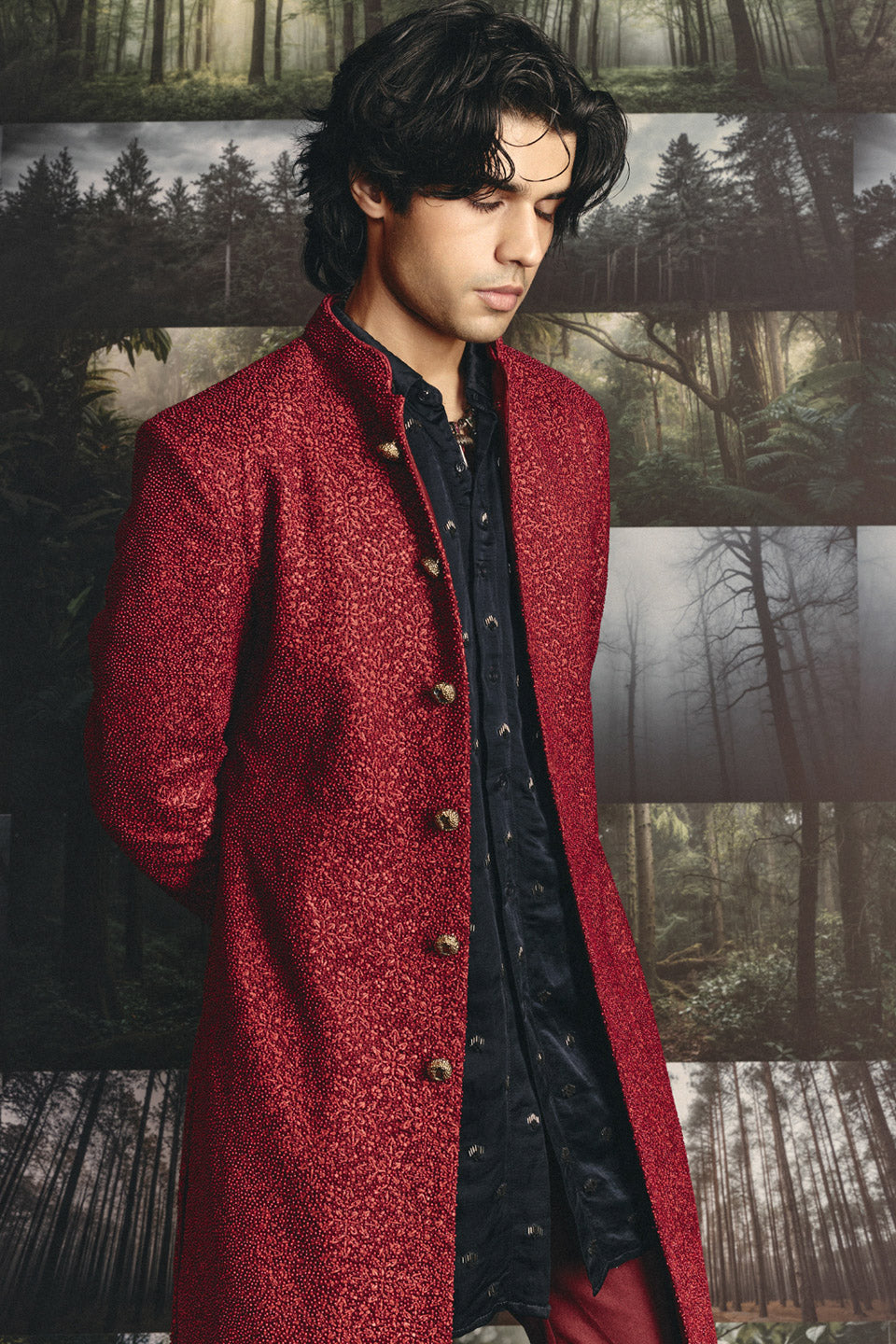 Multi Beaded Sherwani  