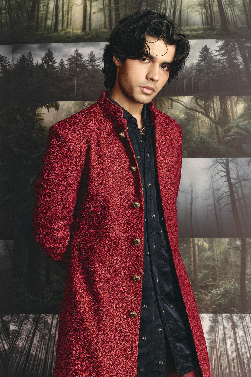 Multi Beaded Sherwani  