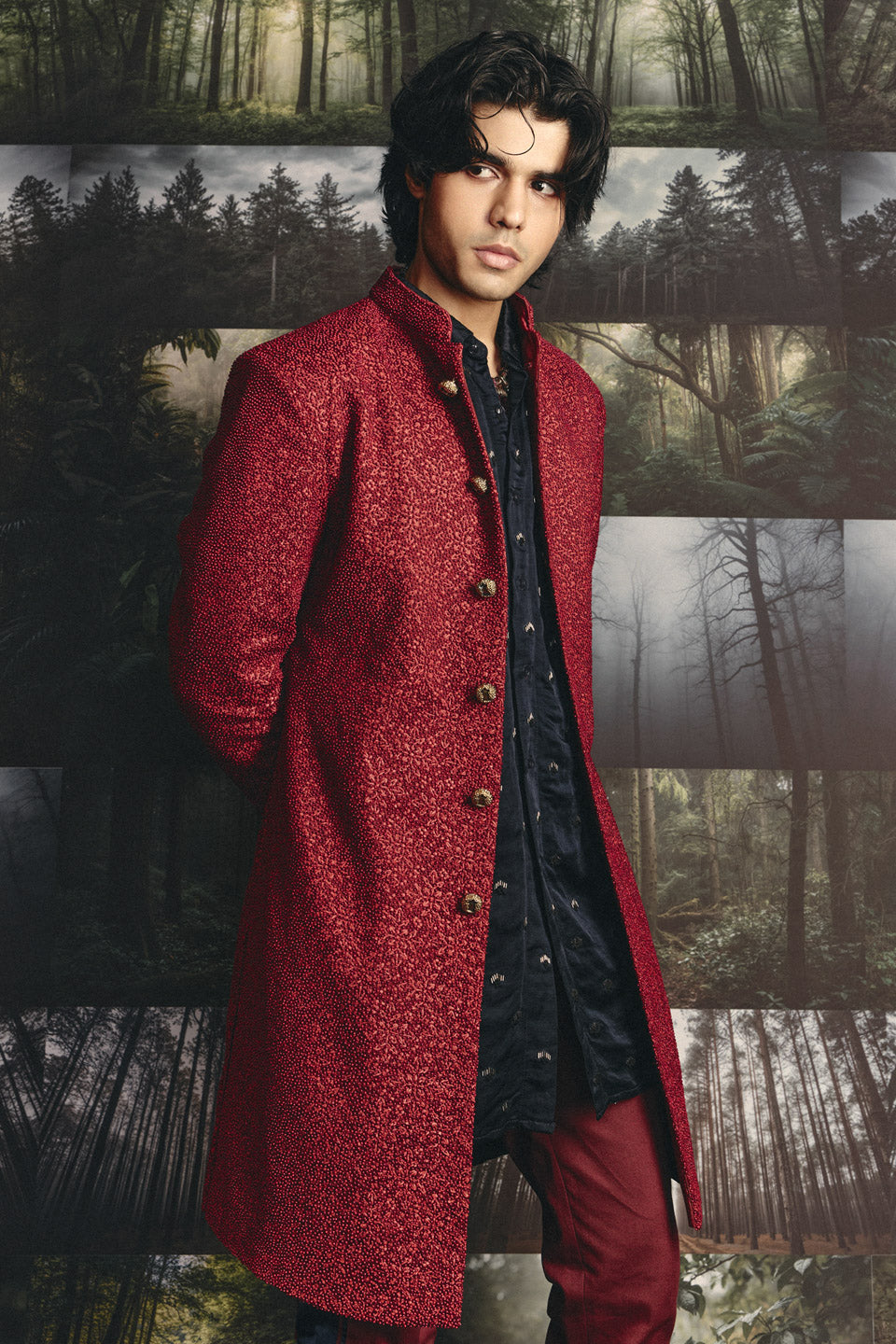 Multi Beaded Sherwani  