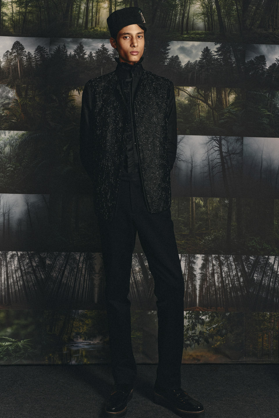 Double Front Embroidered Bandhgala 