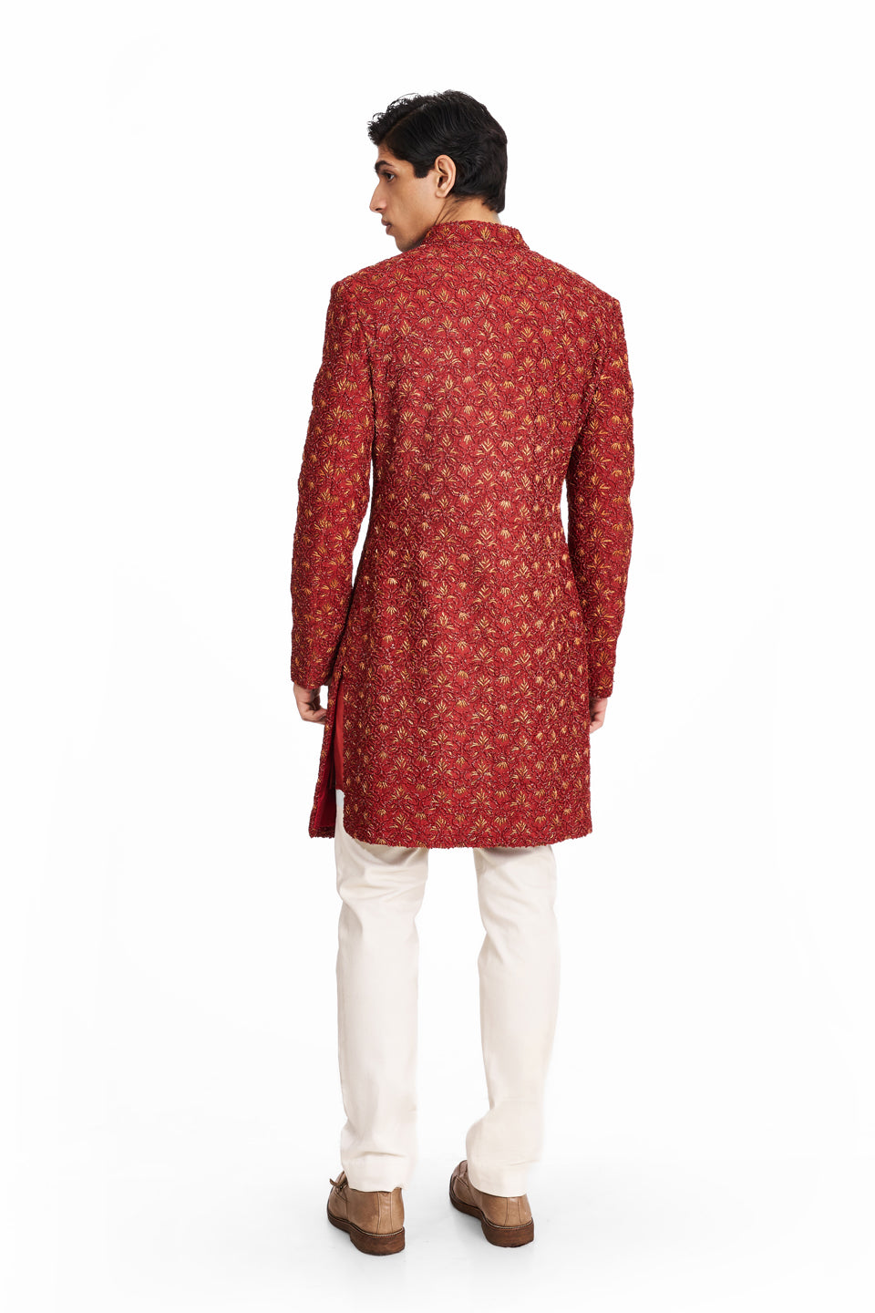 WARRIOR FLOWER KNOTTED SHERWANI  