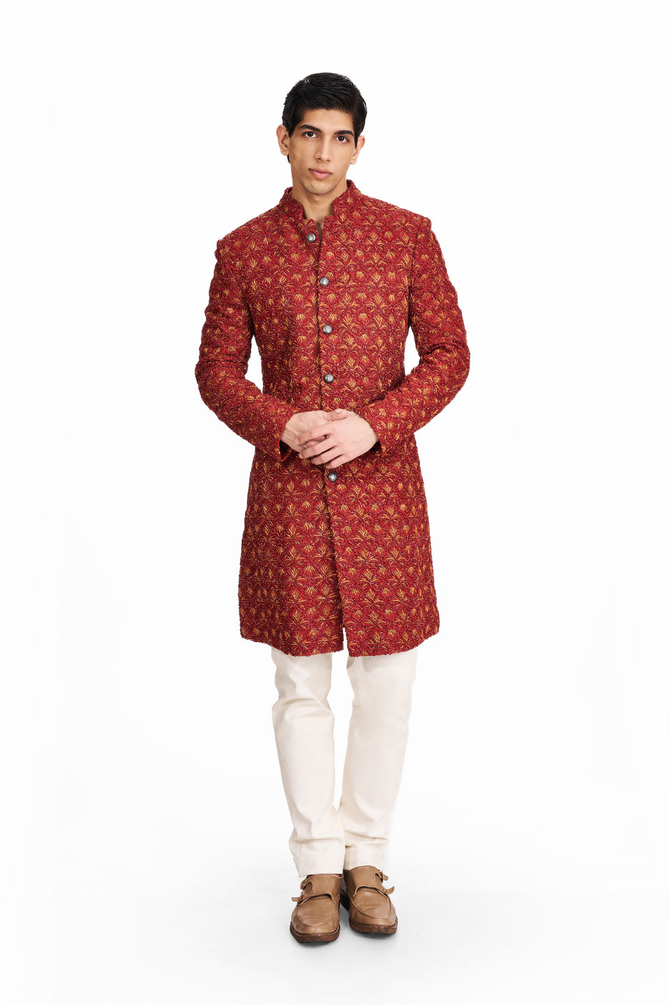  WARRIOR FLOWER KNOTTED SHERWANI 