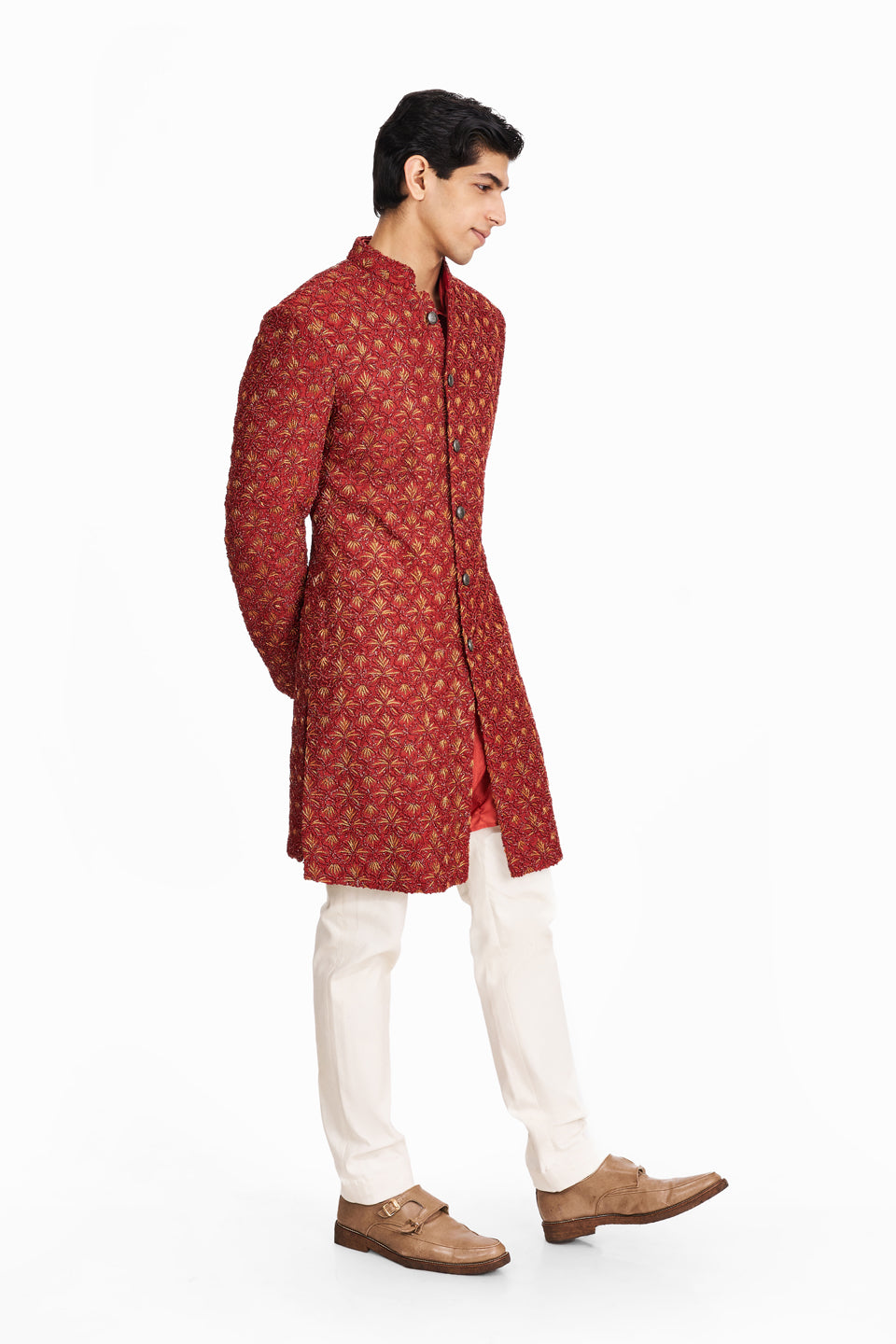 WARRIOR FLOWER KNOTTED SHERWANI  