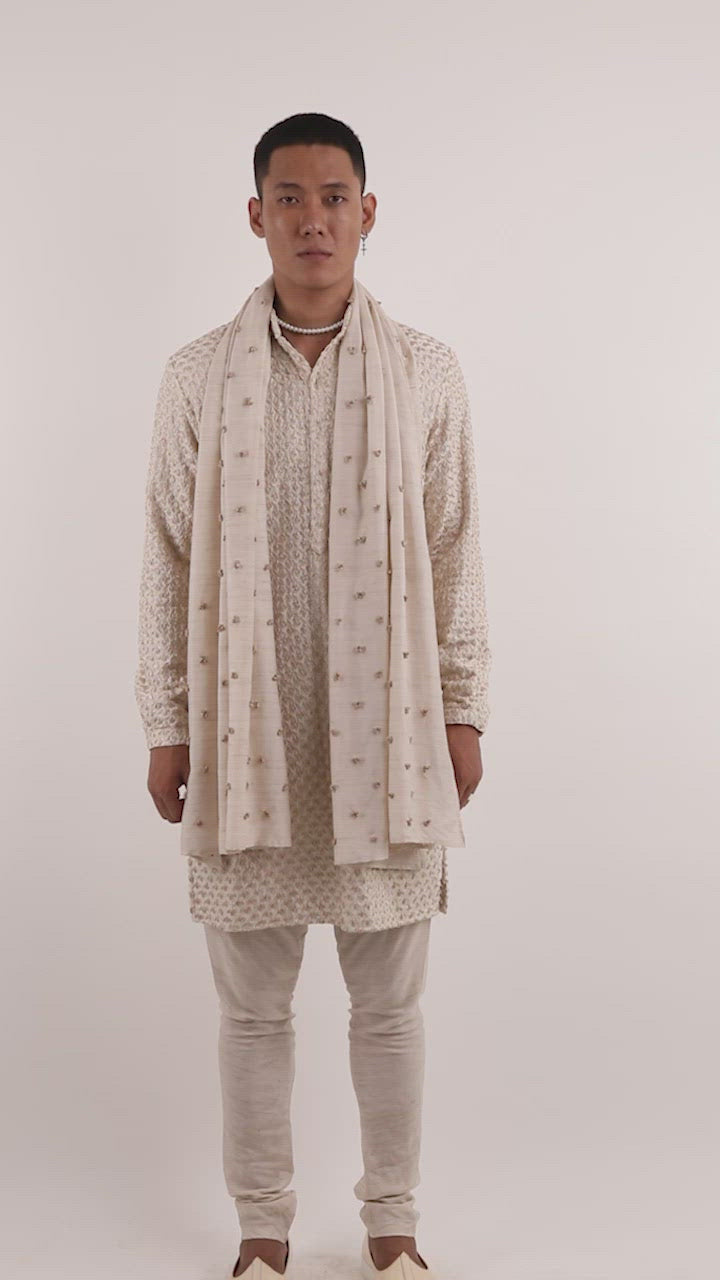 PLANT THREAD TWO-TONE KURTA  