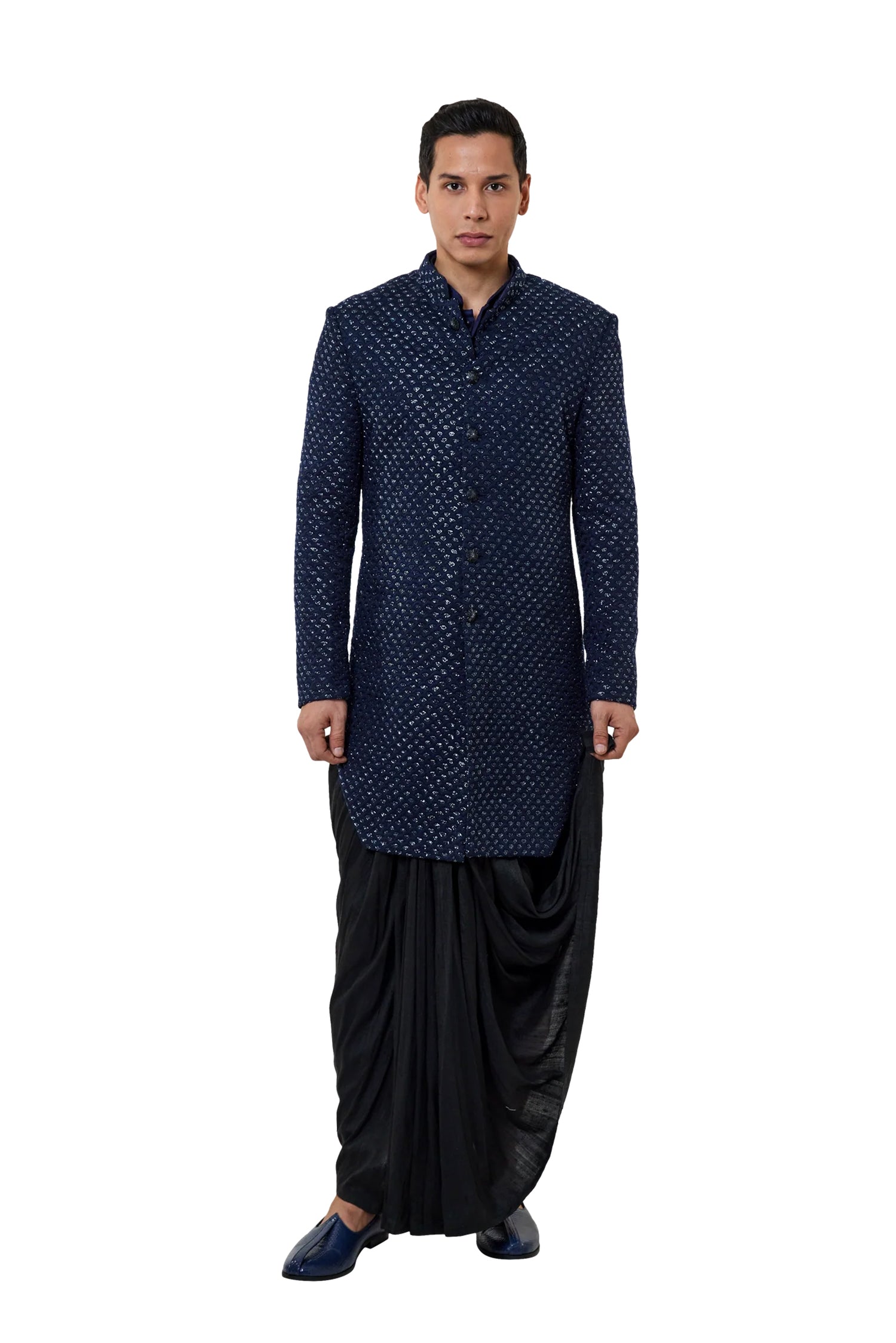  SMALL SCALLOP HIGHLIGHTED NAVY JACKET 