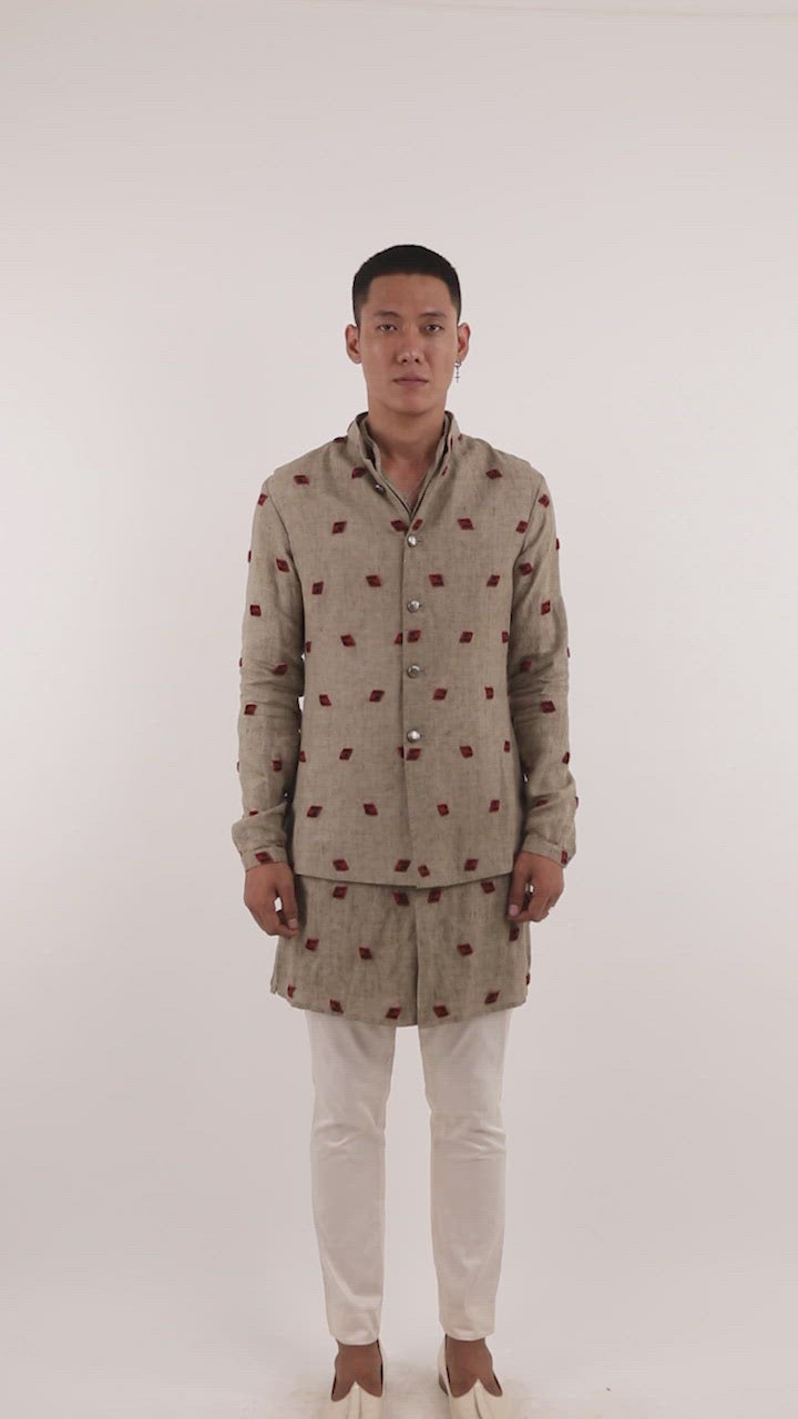 EYE FLOWER KNOTTED SHORT DECON SET  
