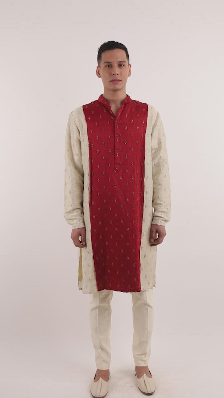 N. FIRE PANELLED KURTA  