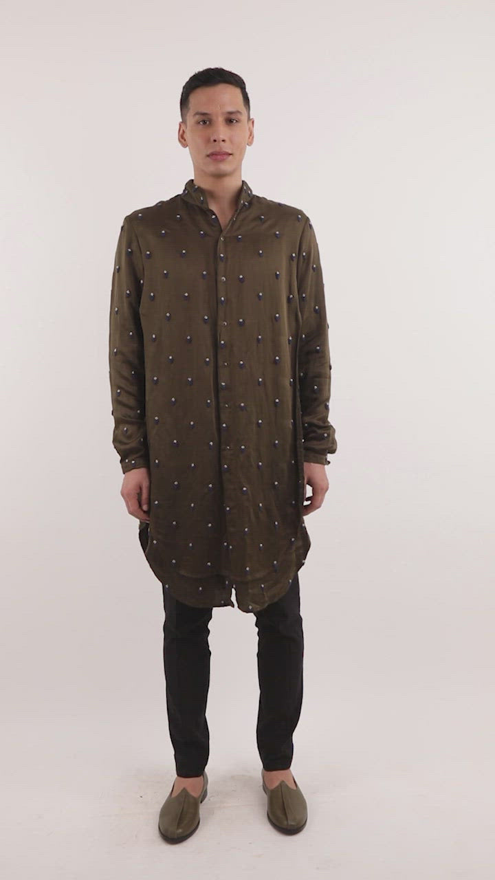 LIBRA KNOTTED DOUBLE LAYER KURTA  