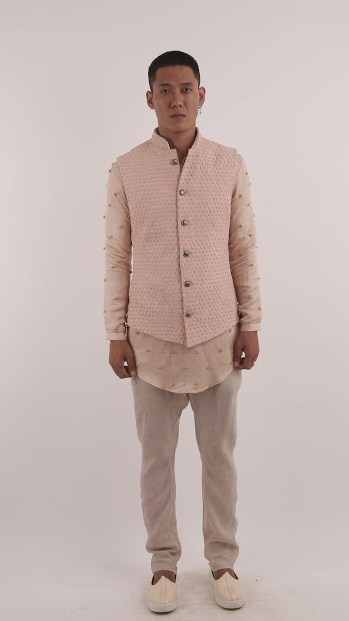 MINI FLOWER SHORT SLEEVELESS JACKET  