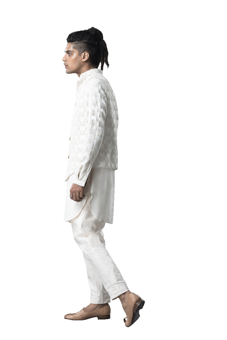 CURVED GEOMETRIC SHORT DECONSTRUCTED SET  