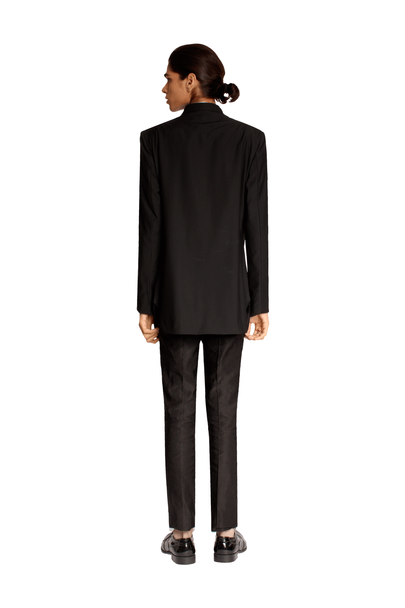 PLAIN VERTICAL LEAF MOCK LAYER JACKET  