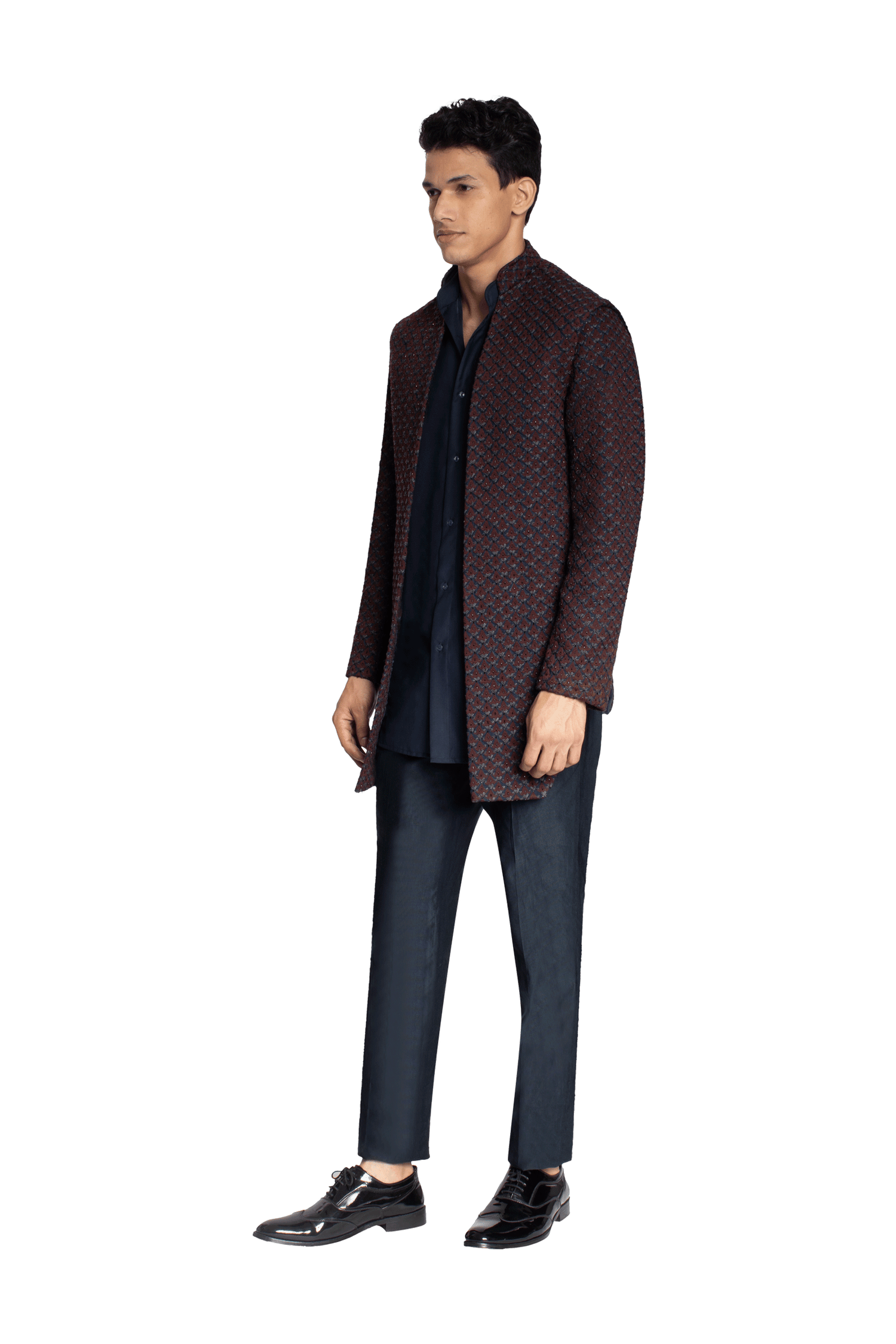 DIAMOND FLOWER HIGHLIGHTED LONG DECONSTRUCTED SET  