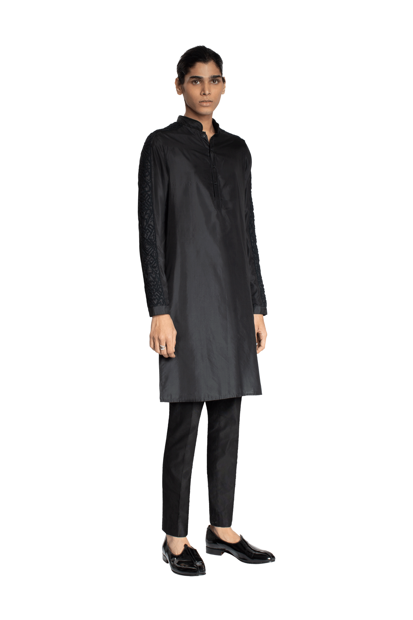 DOUBLE GEOMETRIC STRIPER KURTA  