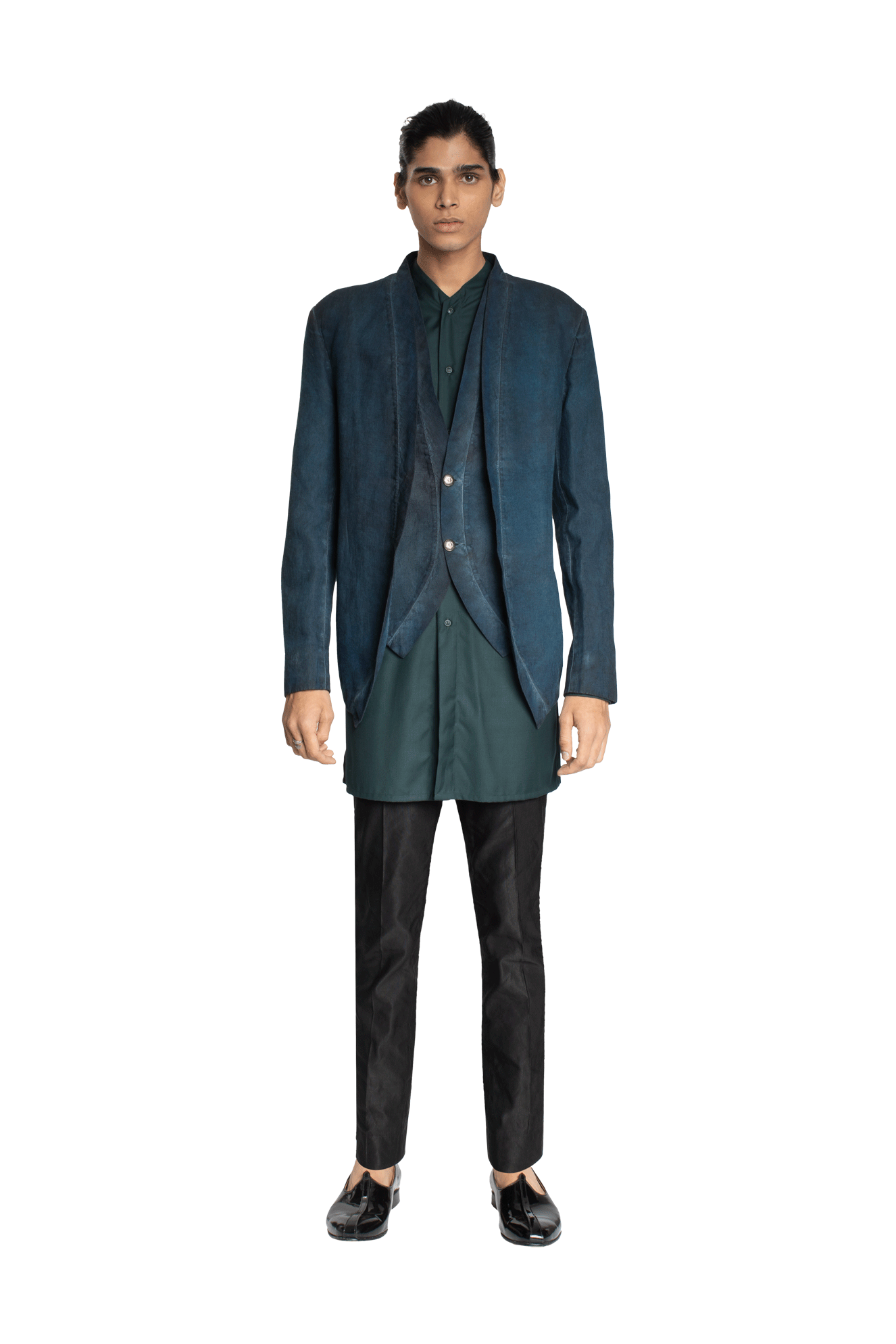 PLAIN WASHOUT JAP MOCK LAYER JACKET 