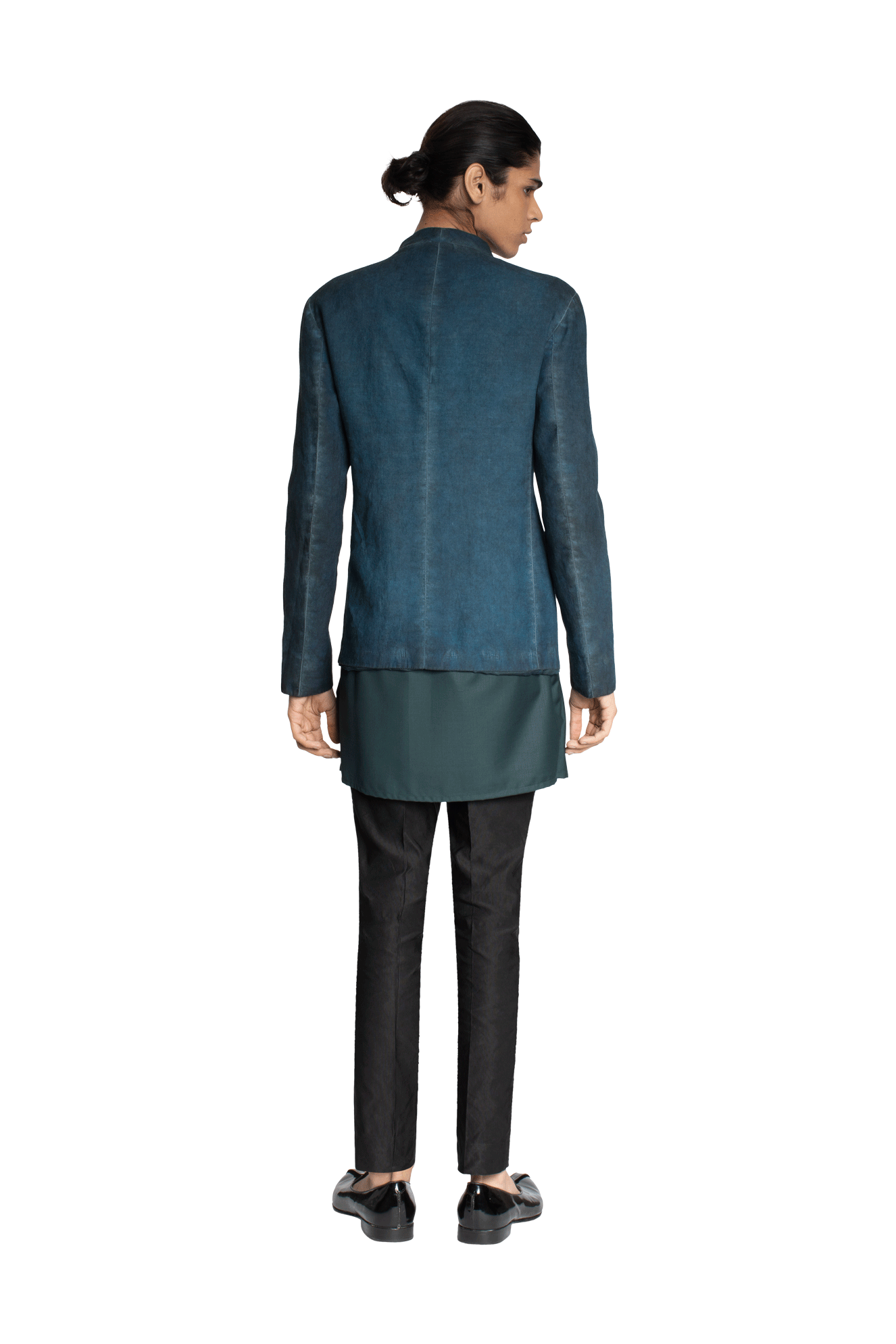 PLAIN WASHOUT JAP MOCK LAYER JACKET  