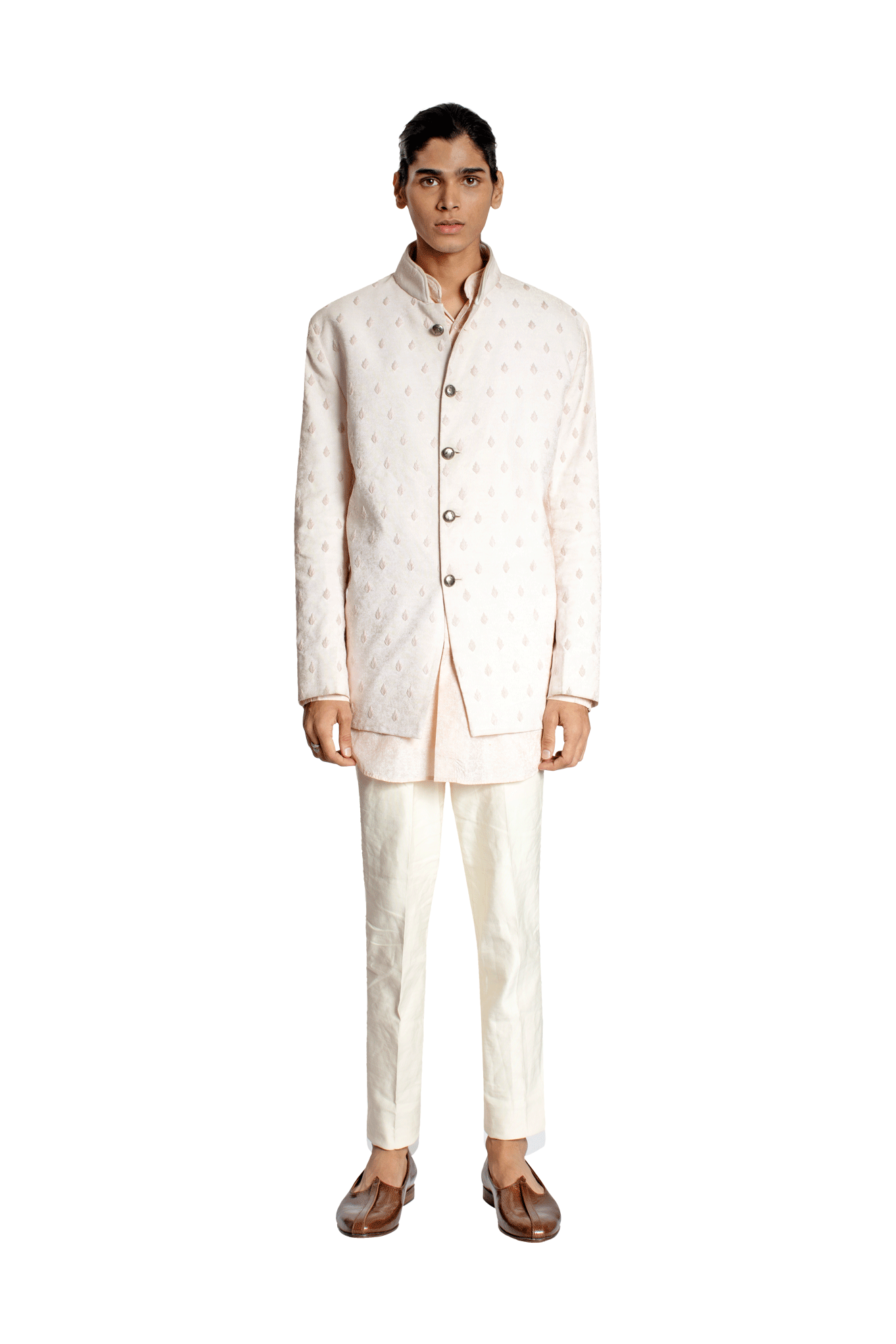  TEXTURE FIRE THREAD VANILLA  BANDHGALA 