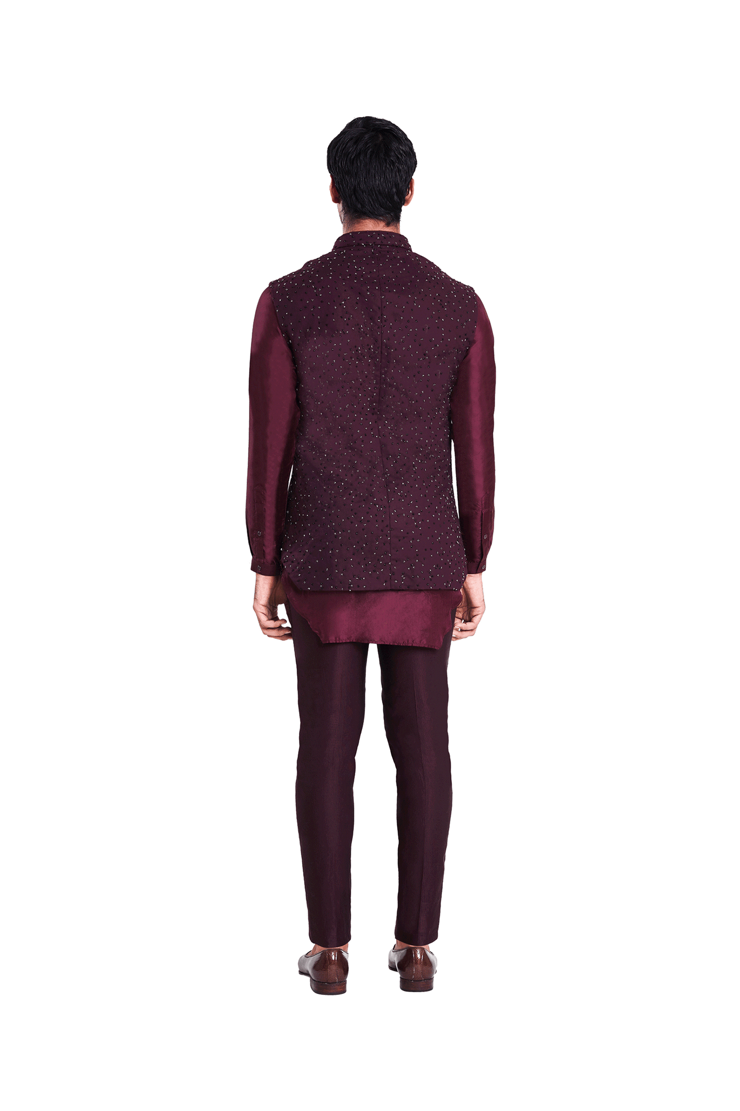 FLYING BIRD HIGHLIGHTED SLEEVELESS JACKET  