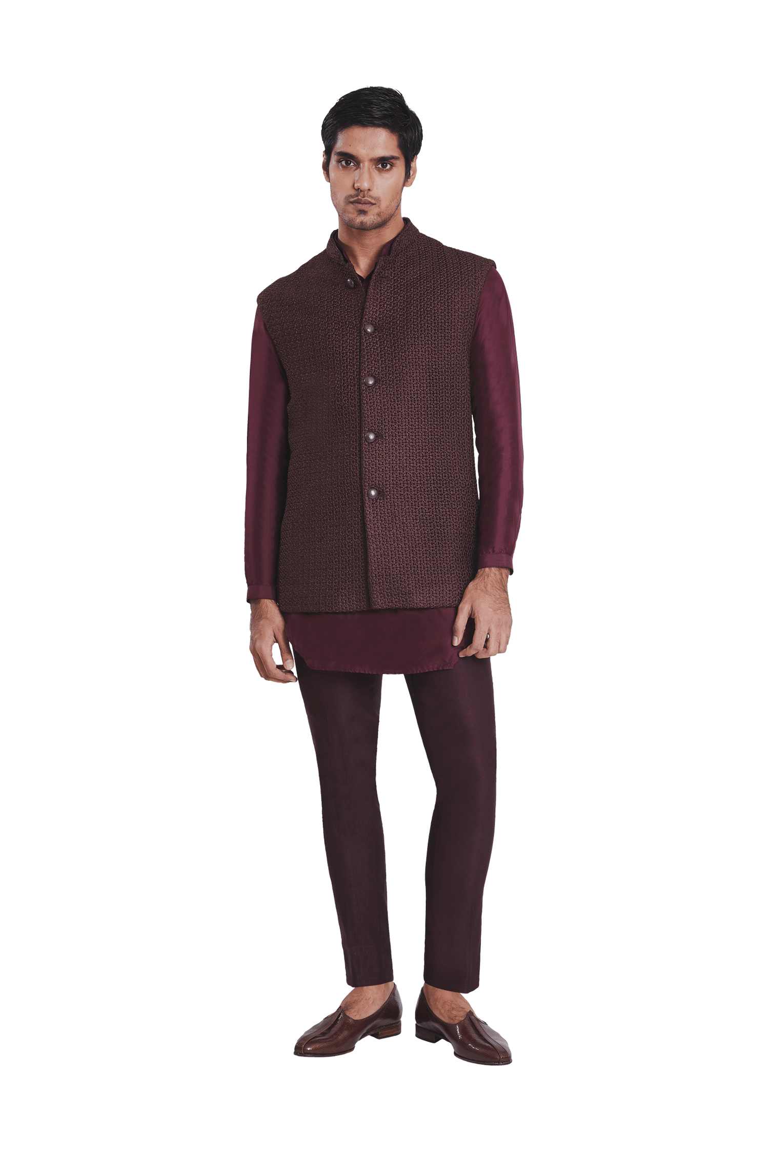  WAFFLE SHORT SLEEVELESS JACKET 