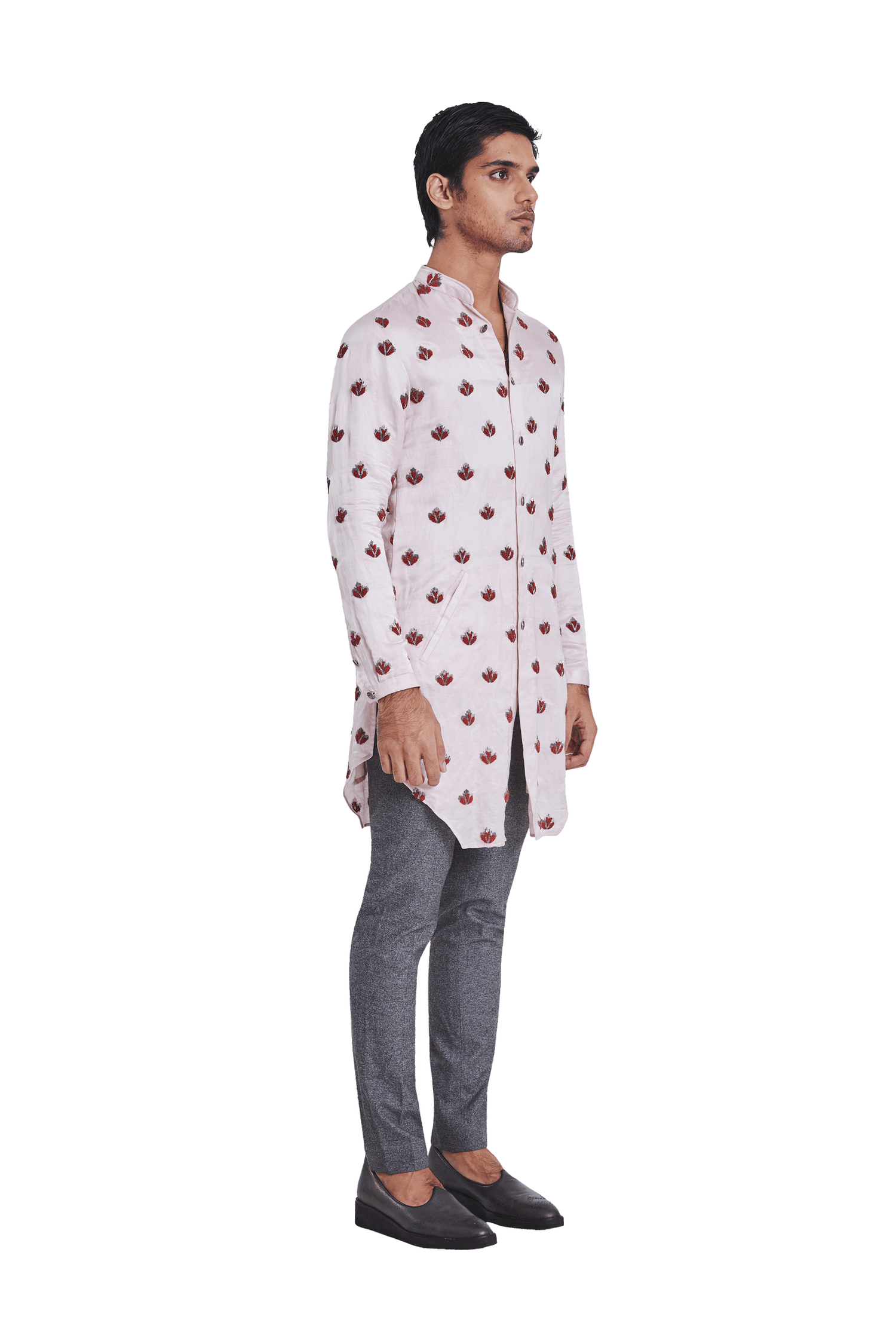 POTTED PLANT HIGHLIGHTED KNOTTED KURTA  