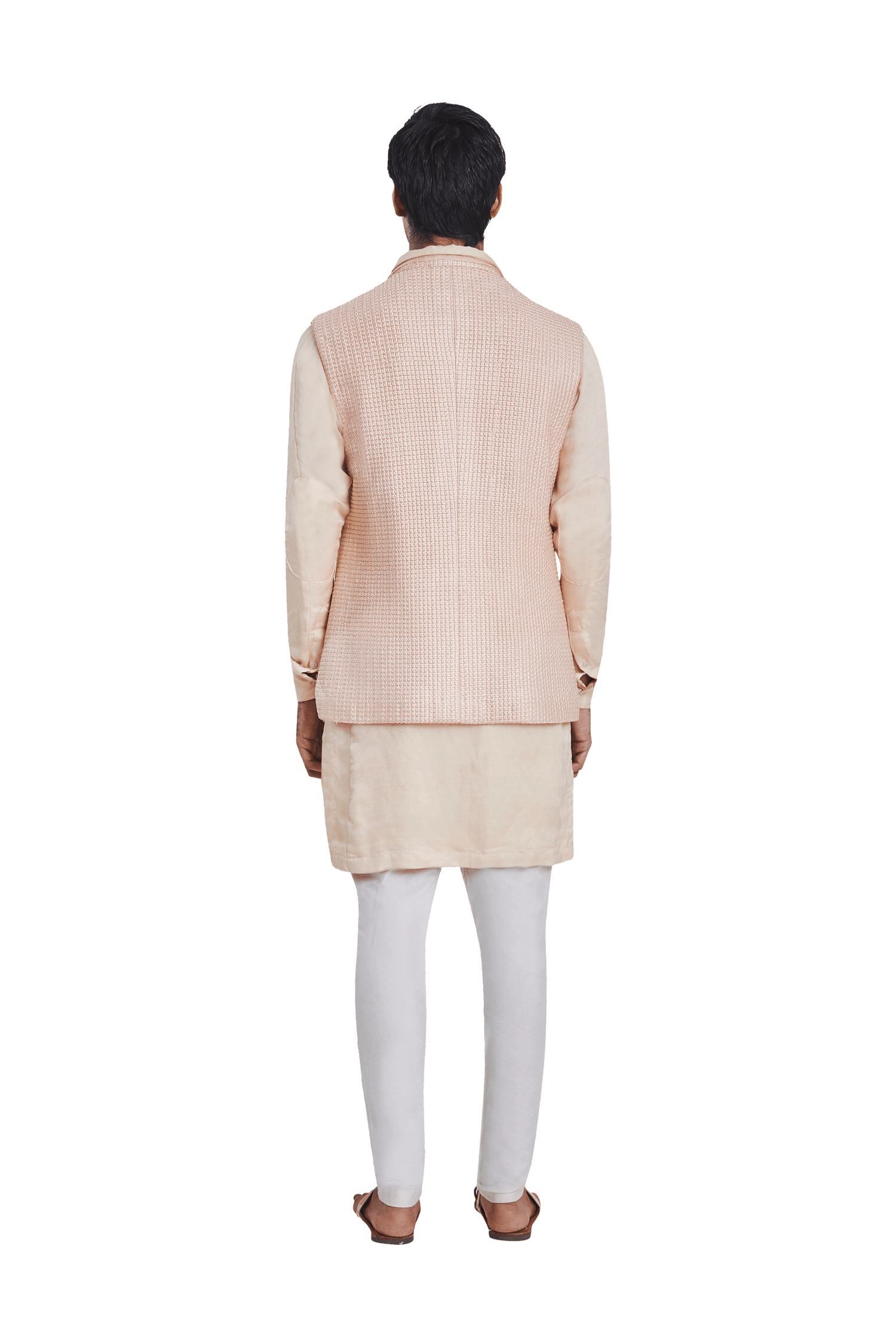 WAFFLE SHORT SLEEVELESS JACKET  