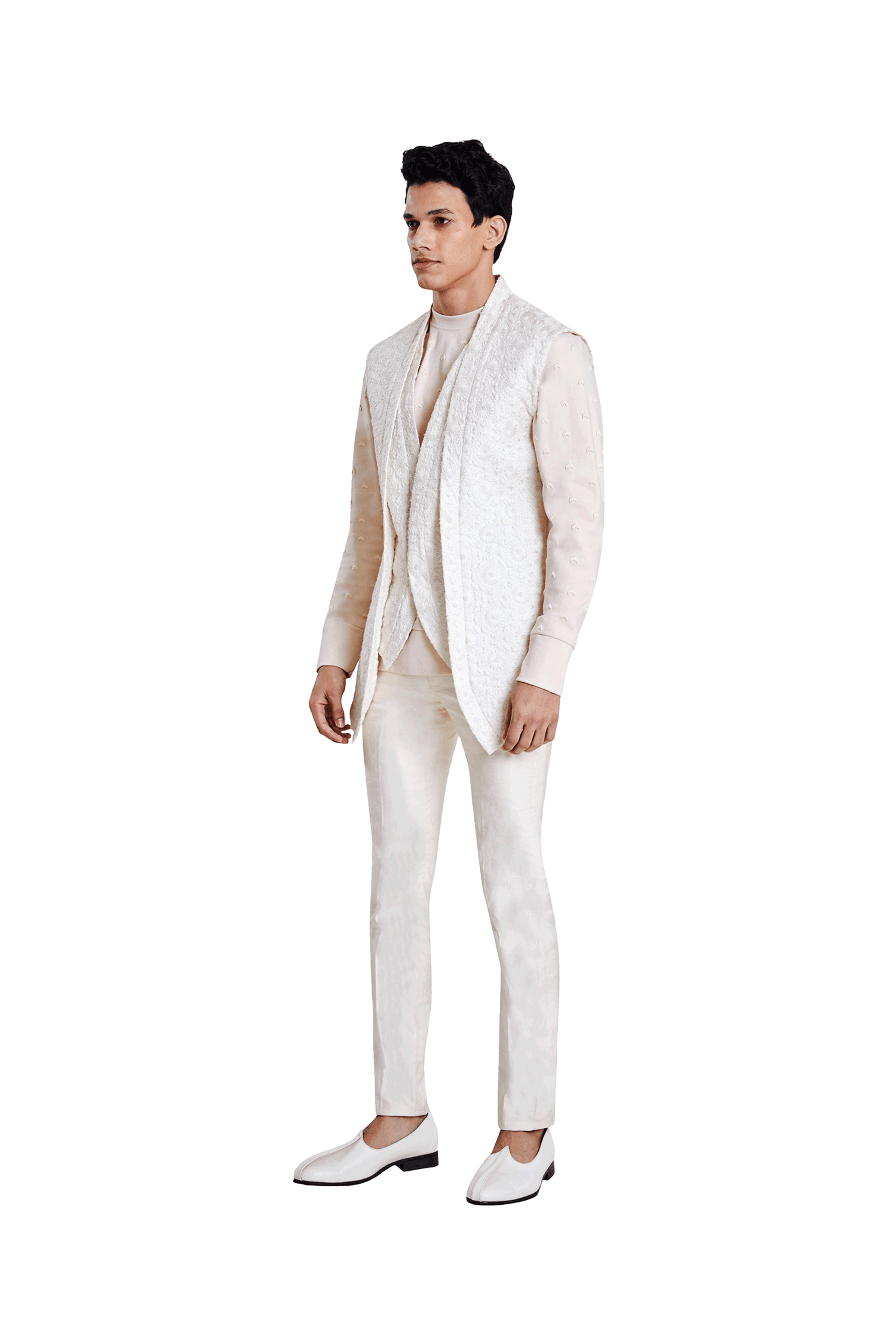 BOM FLOWER SLEEVELESS JAP LAYER JACKET  