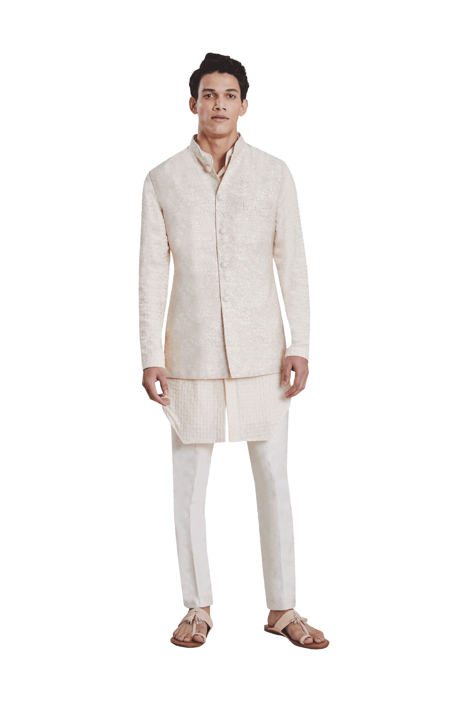  TEXTURE SLEEVELESS JACKET 