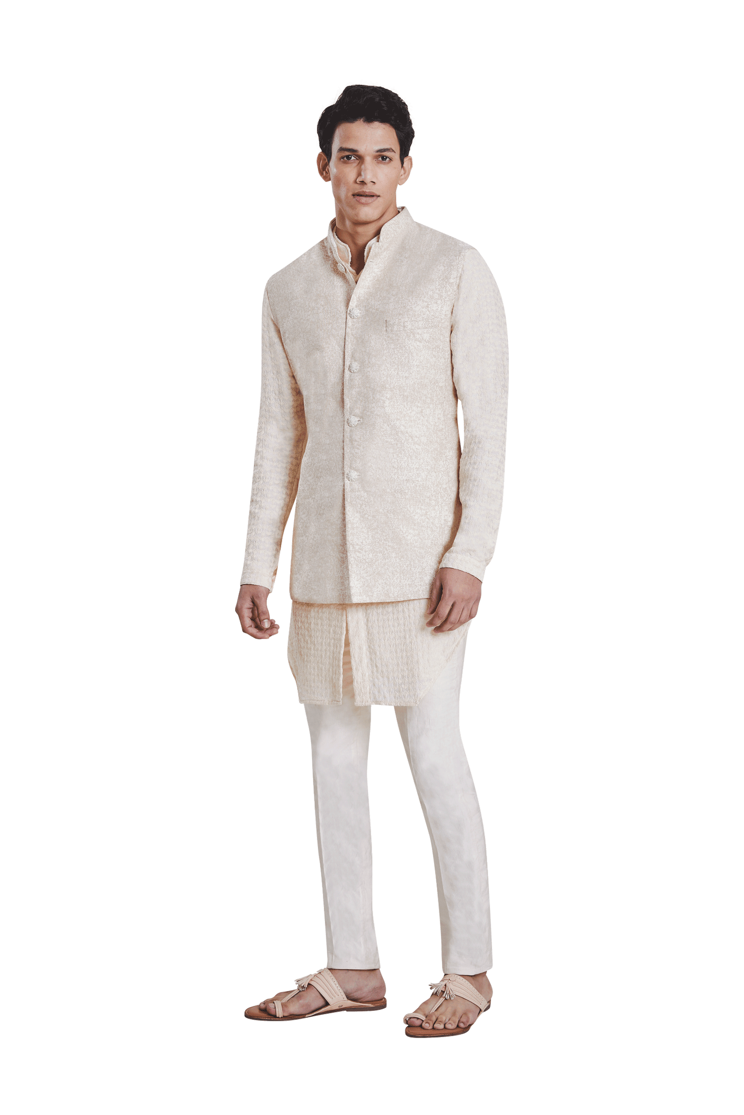 TEXTURE SLEEVELESS JACKET  