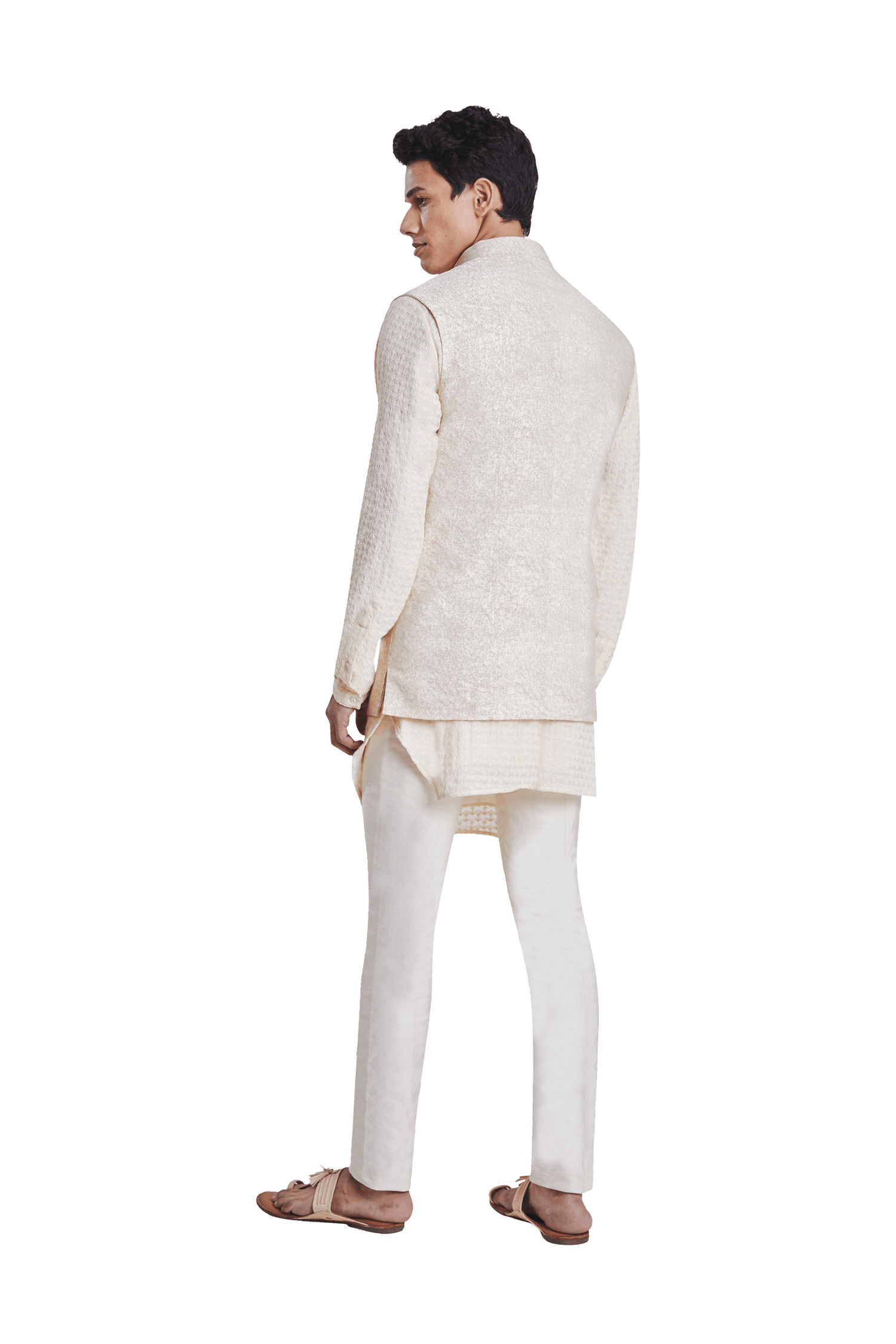 TEXTURE SLEEVELESS JACKET  