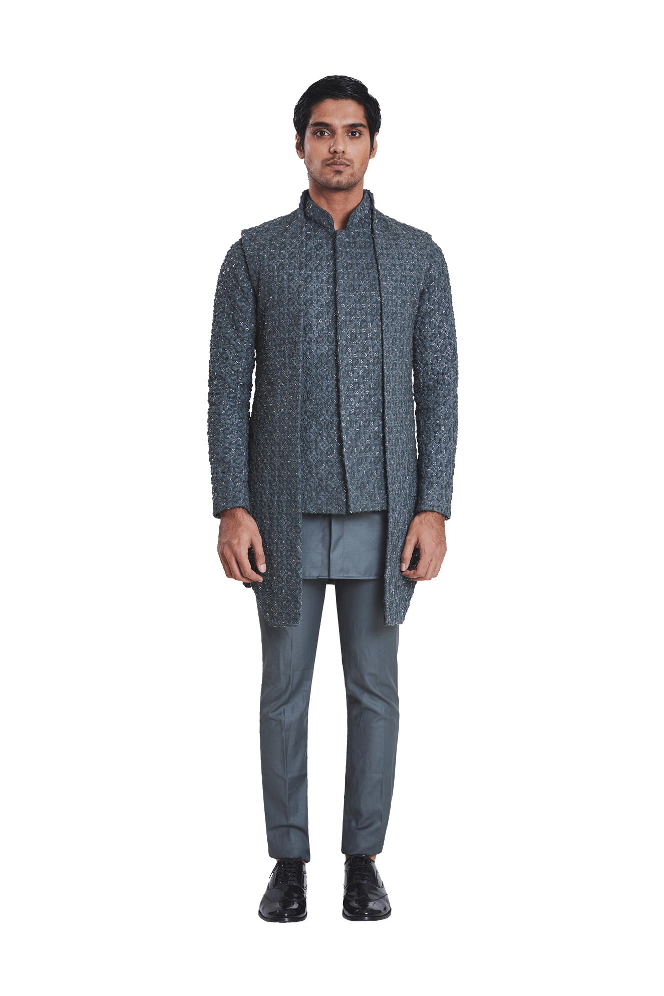  FOUR WAY ARROW HIGHLIGHTED 3 PIECE MOCK LAYER JACKET 