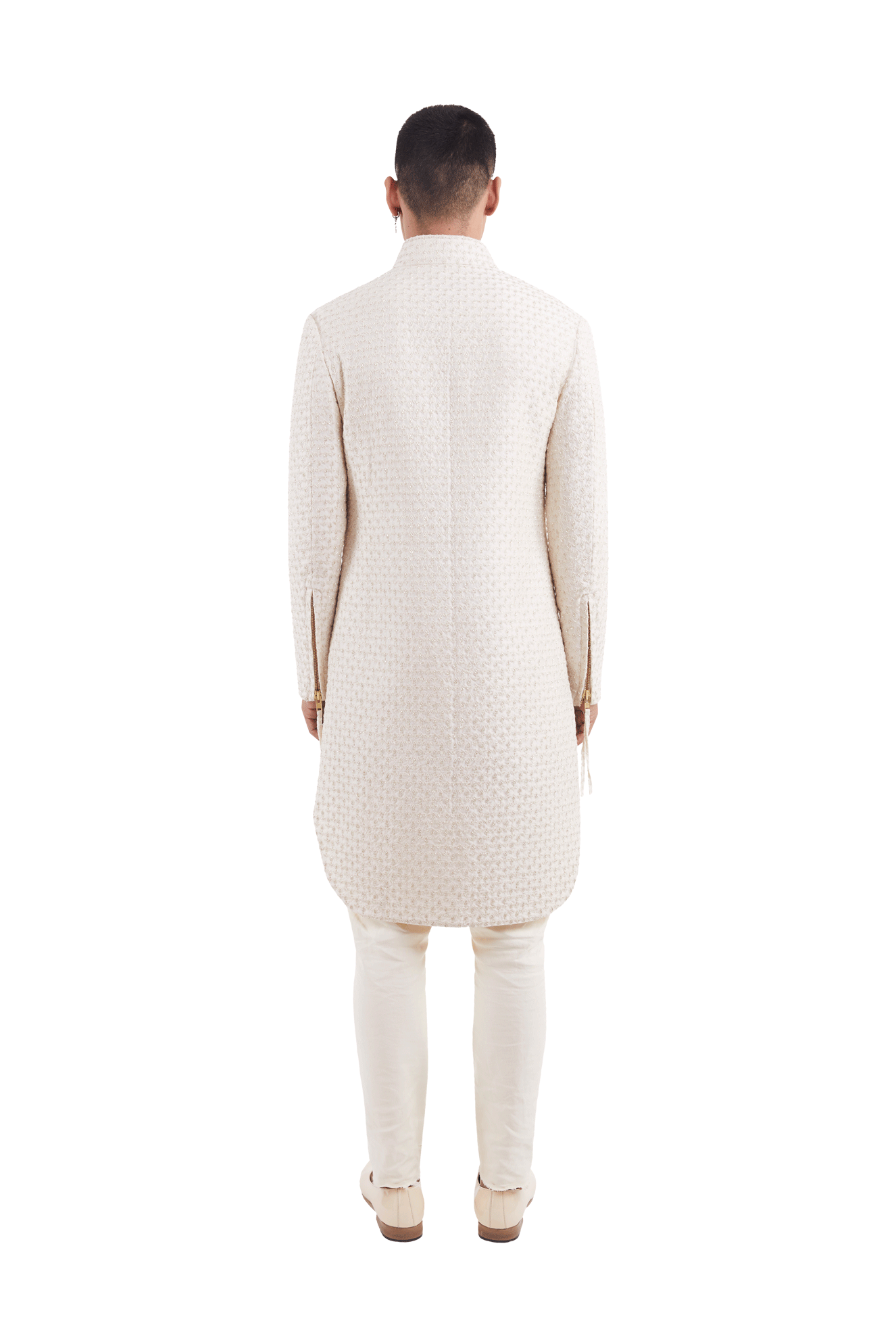 PLANT HIGHLIGHTED CUFF ZIPPER JACKET  