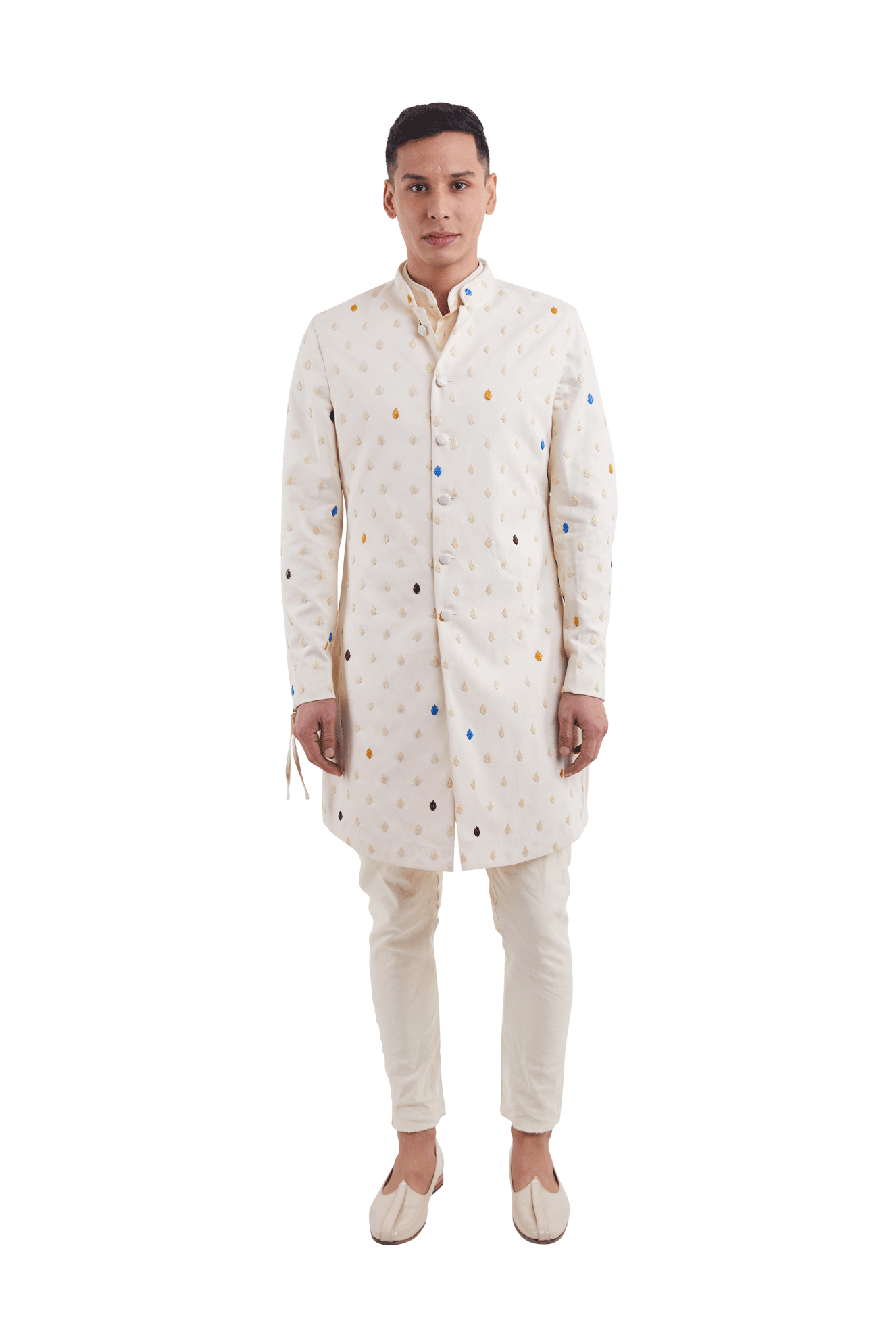  MULTI-COLOR FIRE THREAD CUFF ZIPPER DECONSTRUCTED VANILLA SET 