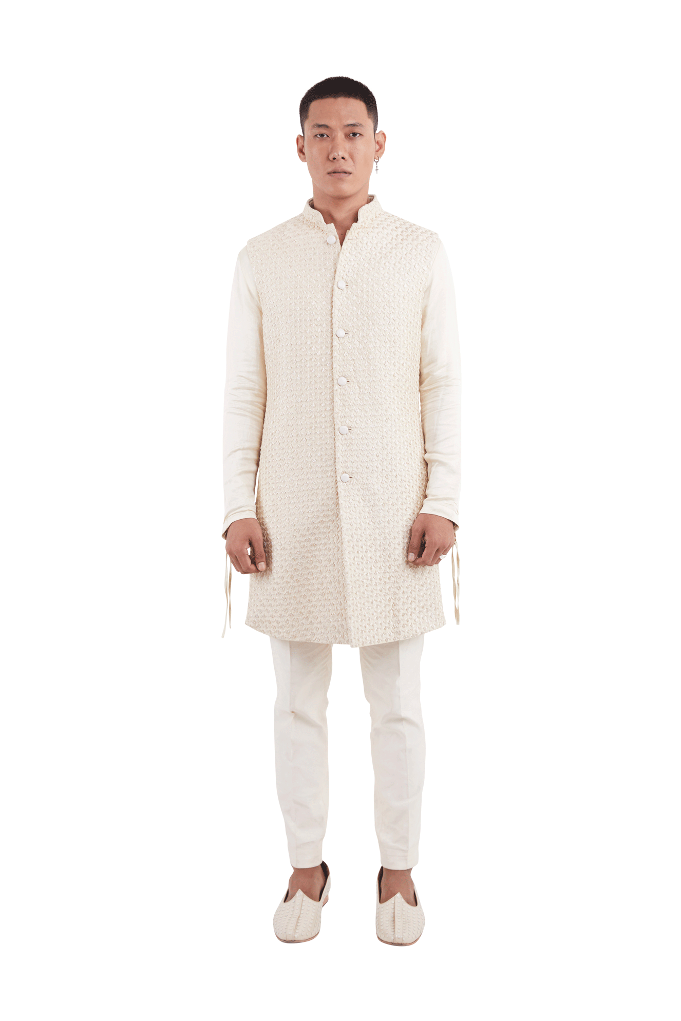  PLANT MULTI THREAD LONG SLEEVELESS JACKET 