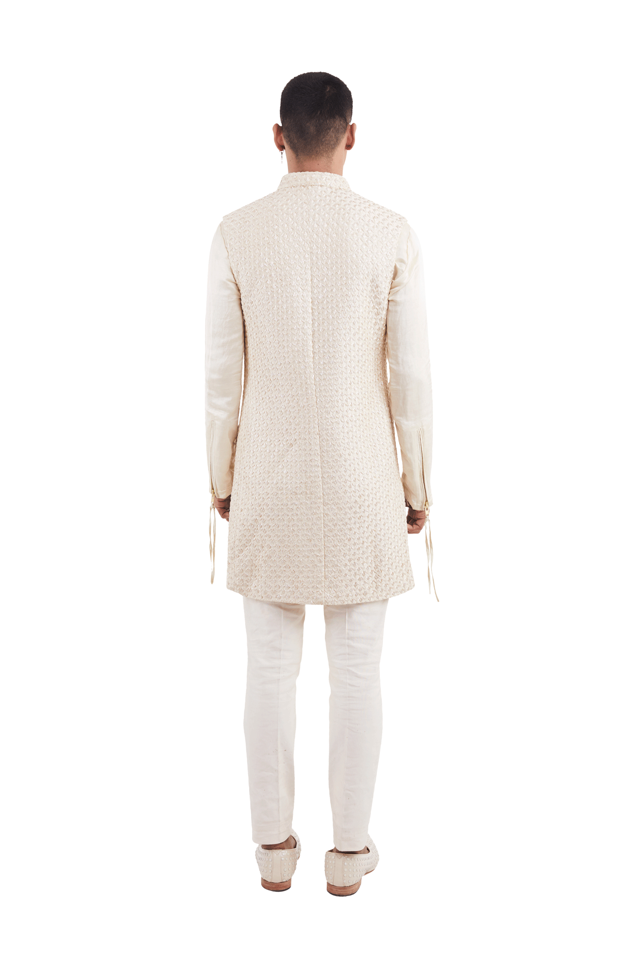 PLANT MULTI THREAD LONG SLEEVELESS JACKET  