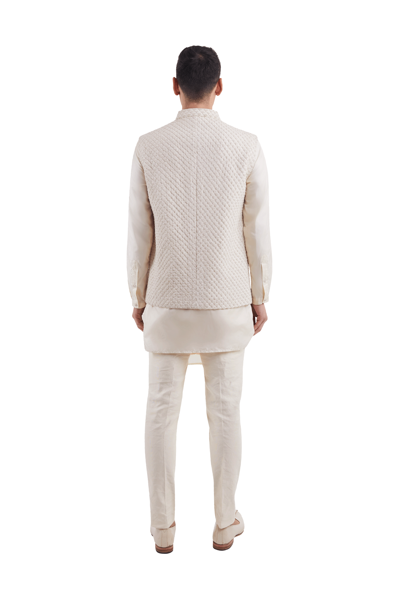 SMALL SCALLOP KNOTTED SLEEVELESS JACKET  