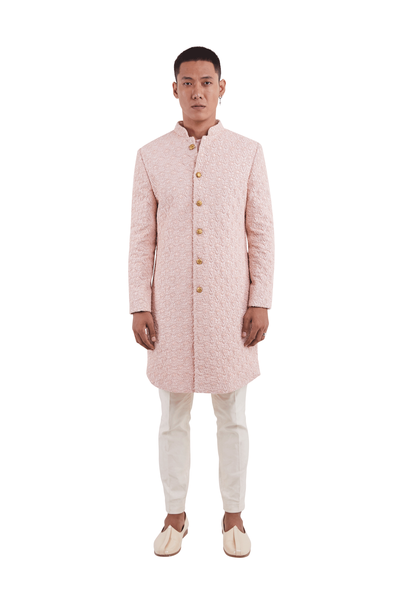  POTTED GEOMETRIC KNOTTED JACKET 